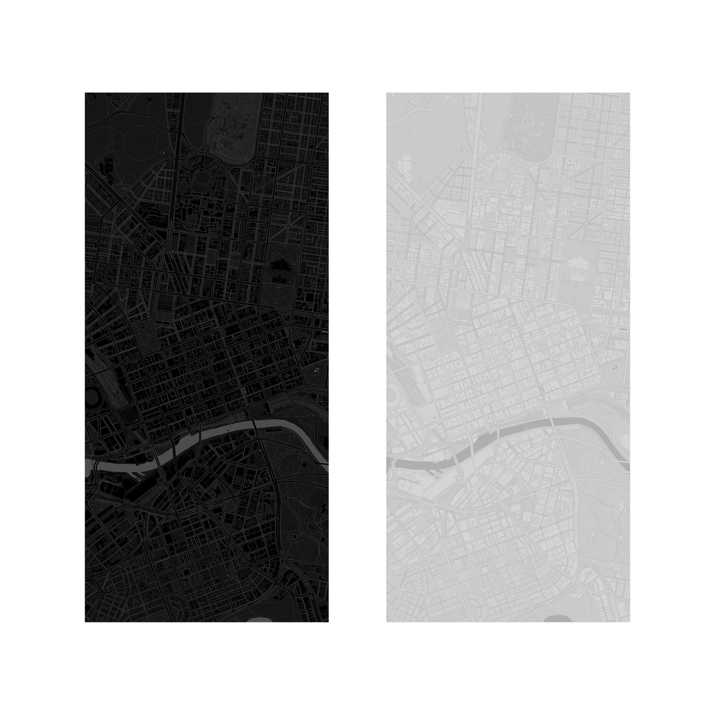 Melbourne | Dual Minimalist iPhone Wallpaper (D-003)