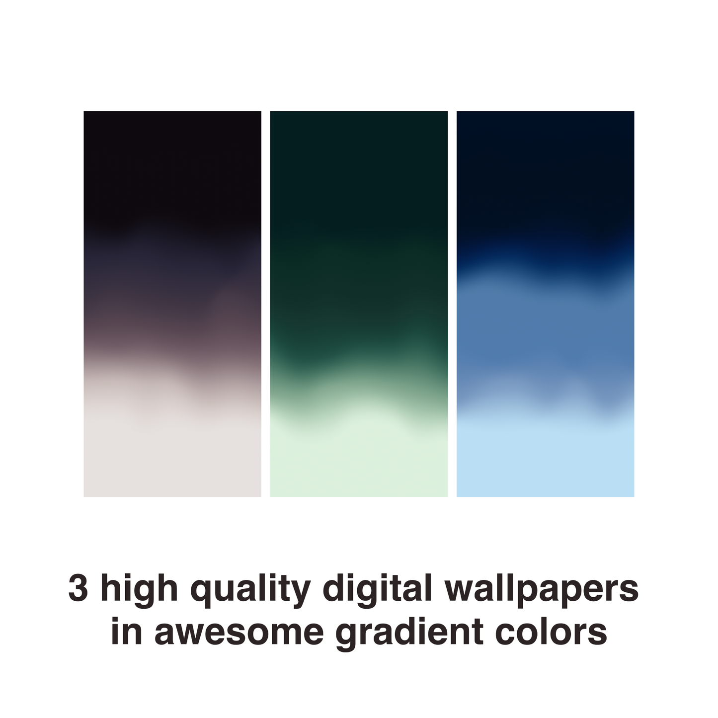 The Mist | Vibrant iPhone Wallpaper Set of 3 (G-003)