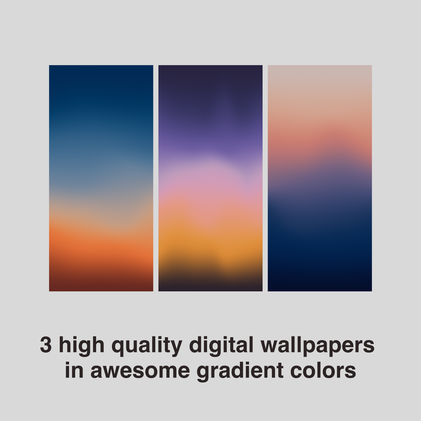 Enchanted Twilight Blend | Aesthetic iPhone Wallpaper Set of 3 (G-008)