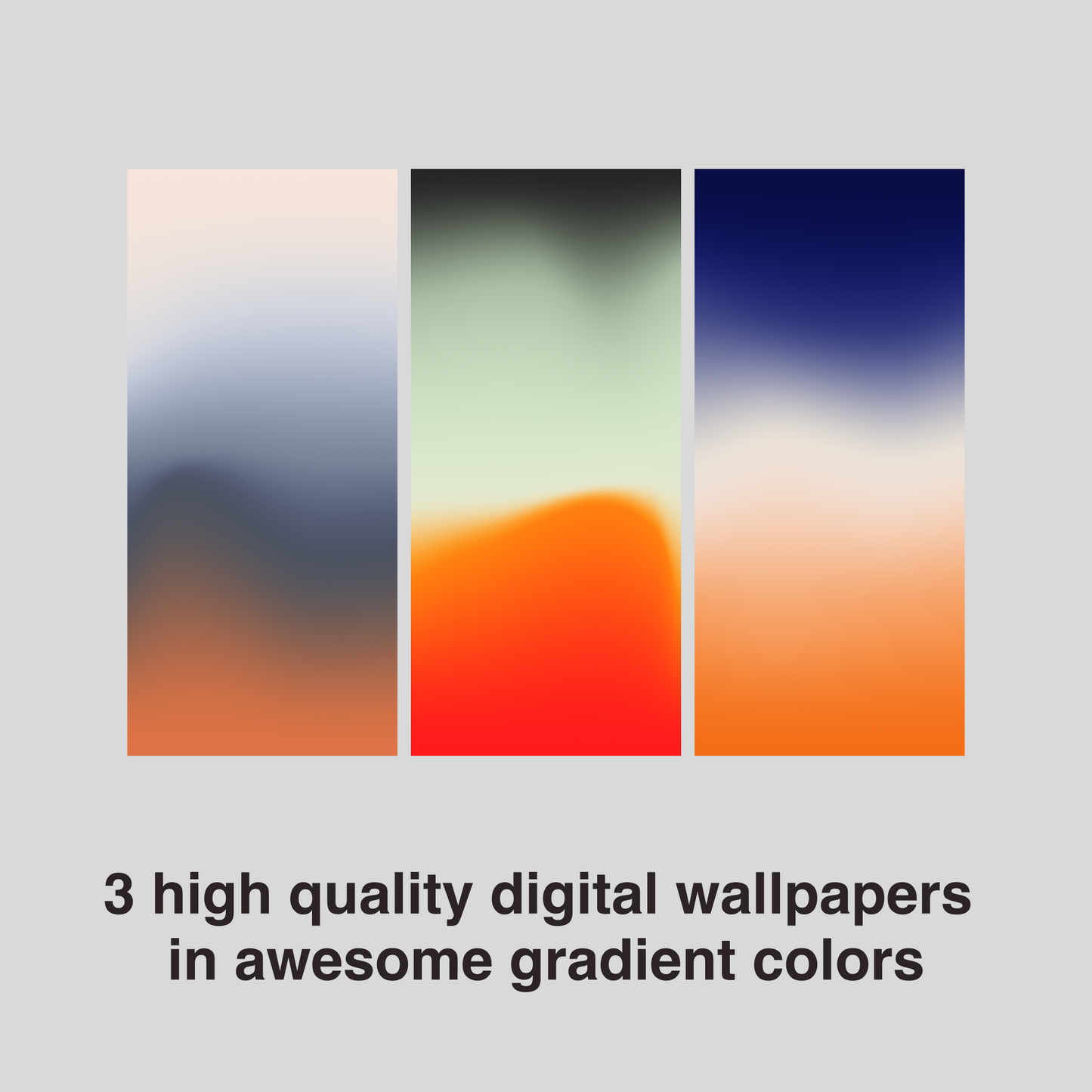 Warm Sunset Fade | Summer iPhone Wallpaper Set of 3 (G-009)