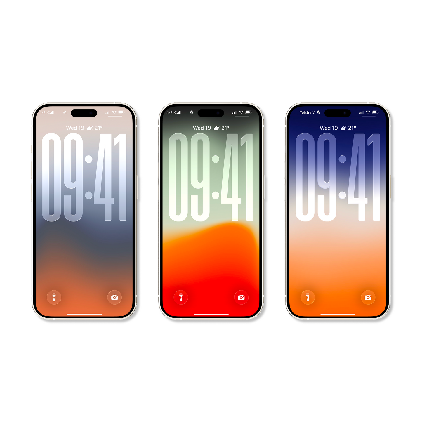 Warm Sunset Fade | Summer iPhone Wallpaper Set of 3 (G-009)