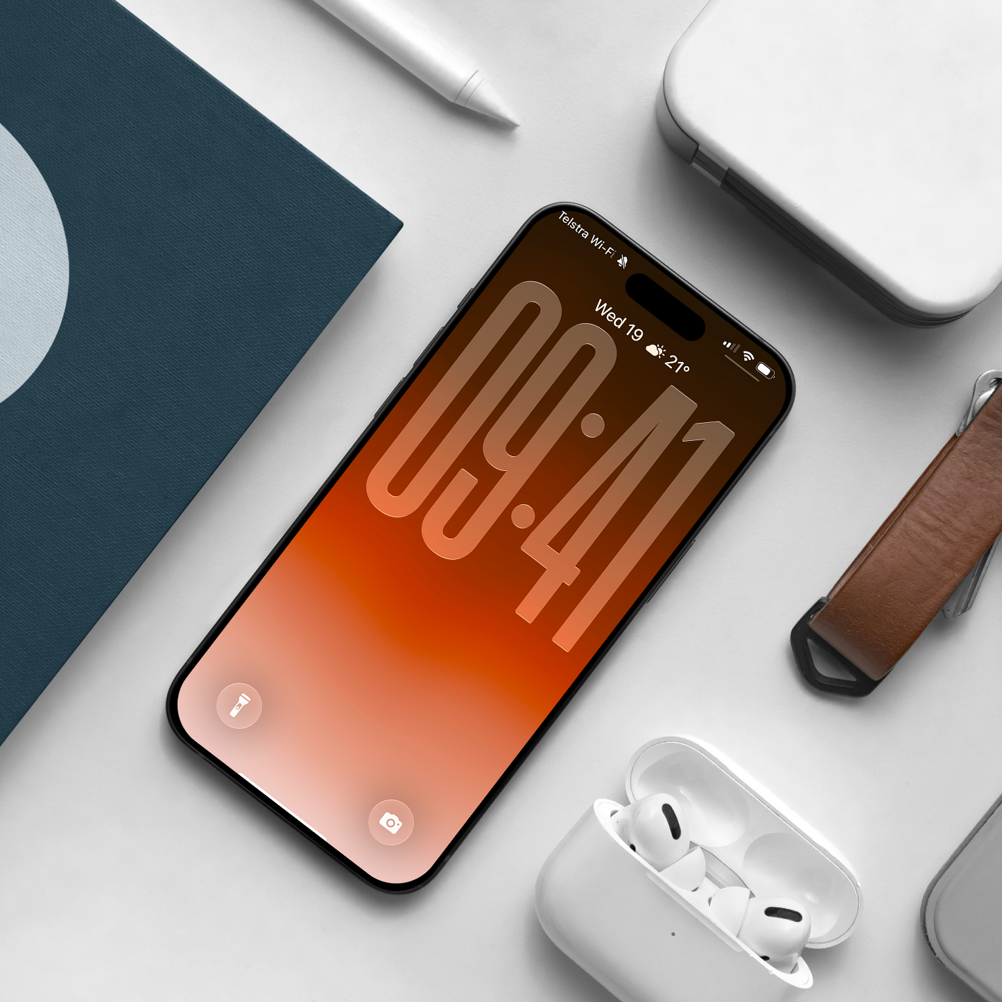 Twilight Ember Gradient | Cozy iPhone Wallpaper Set of 3 (G-010)
