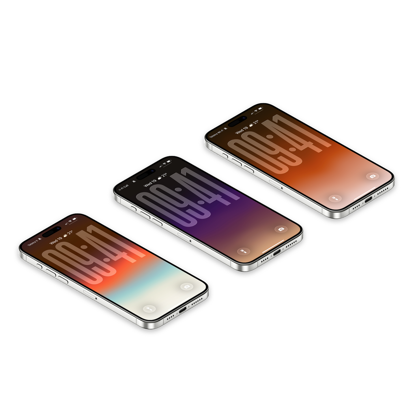 Twilight Ember Gradient | Cozy iPhone Wallpaper Set of 3 (G-010)