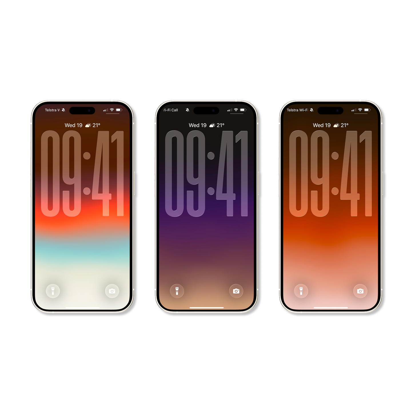 Twilight Ember Gradient | Cozy iPhone Wallpaper Set of 3 (G-010)
