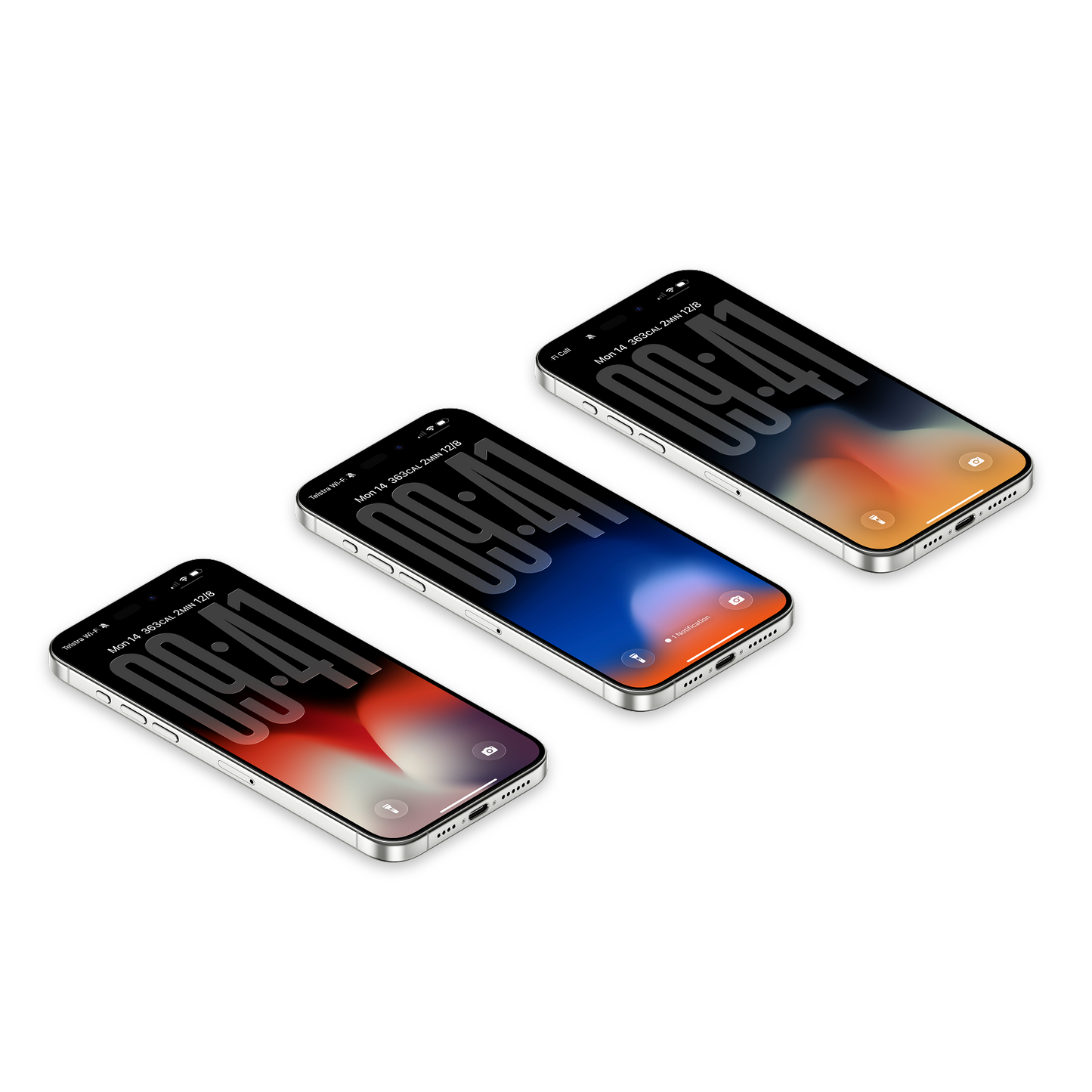 Intense Gradient Ember | Dark iPhone Wallpaper Set of 3 (G-012)
