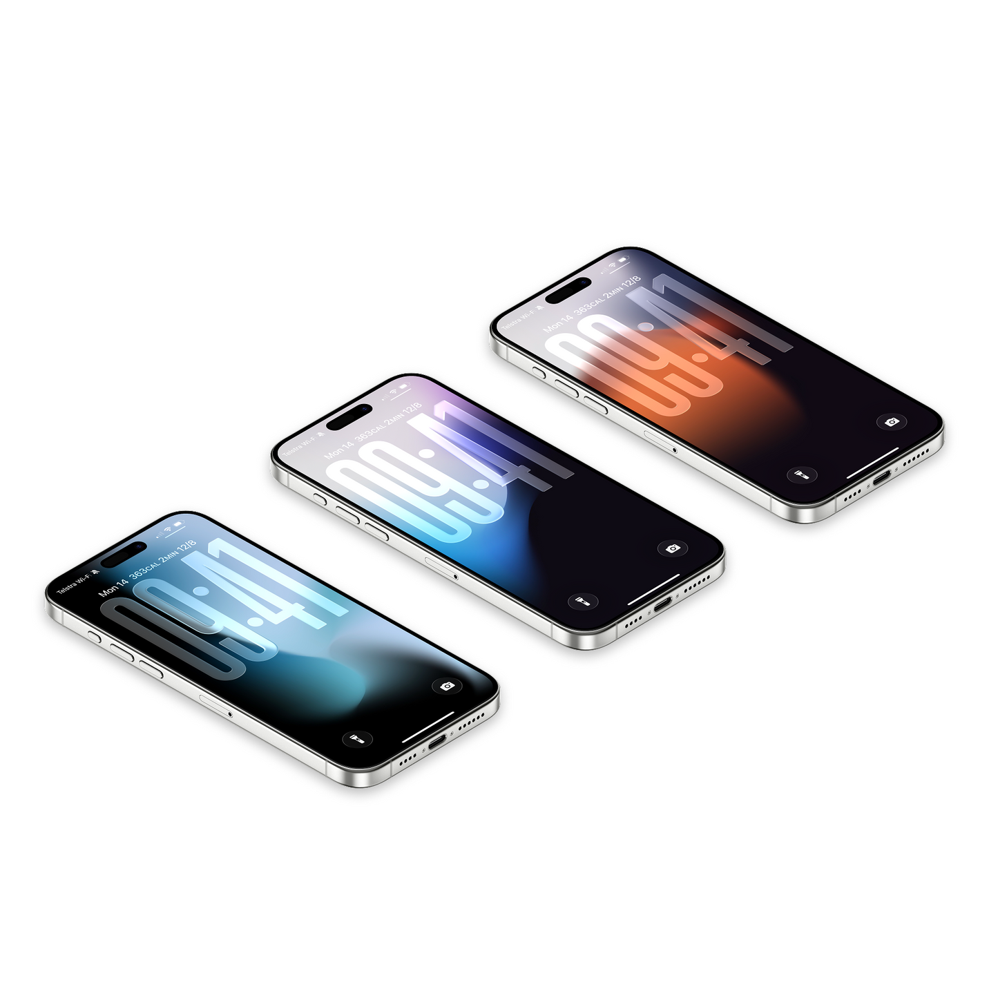 Luminous Blur Gradient | Vibrant iPhone Wallpaper Set of 3 (G-013)