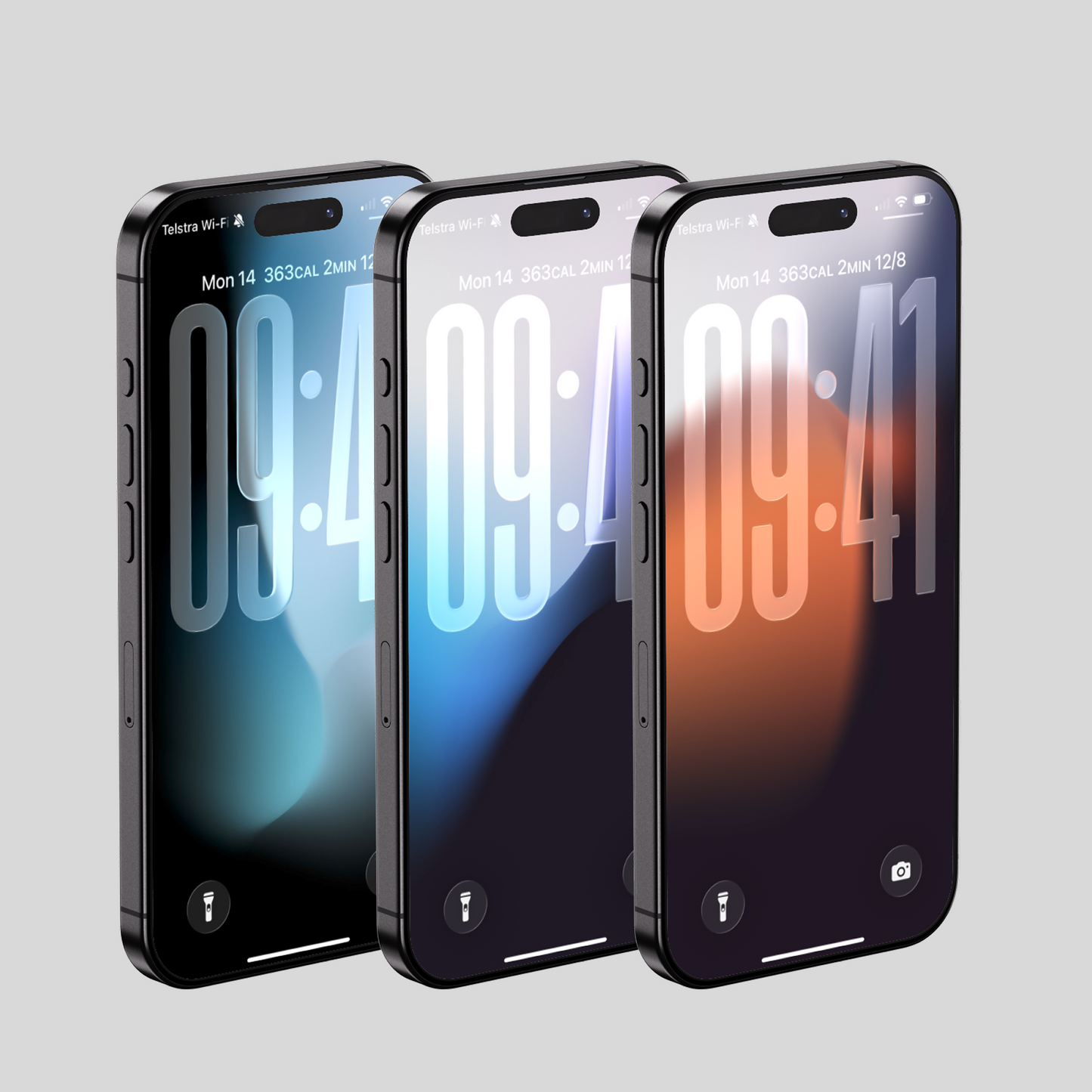 Luminous Blur Gradient | Vibrant iPhone Wallpaper Set of 3 (G-013)