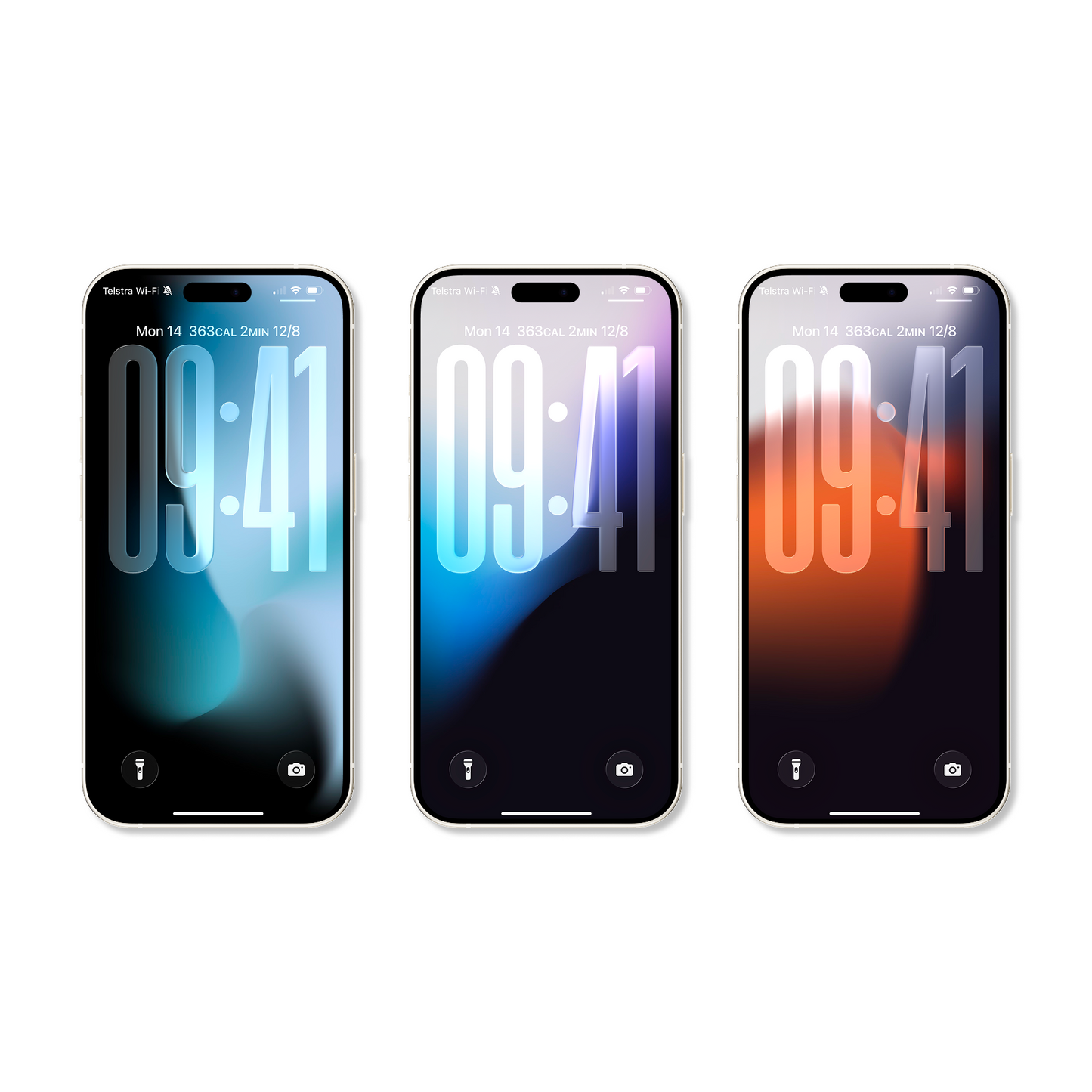 Luminous Blur Gradient | Vibrant iPhone Wallpaper Set of 3 (G-013)