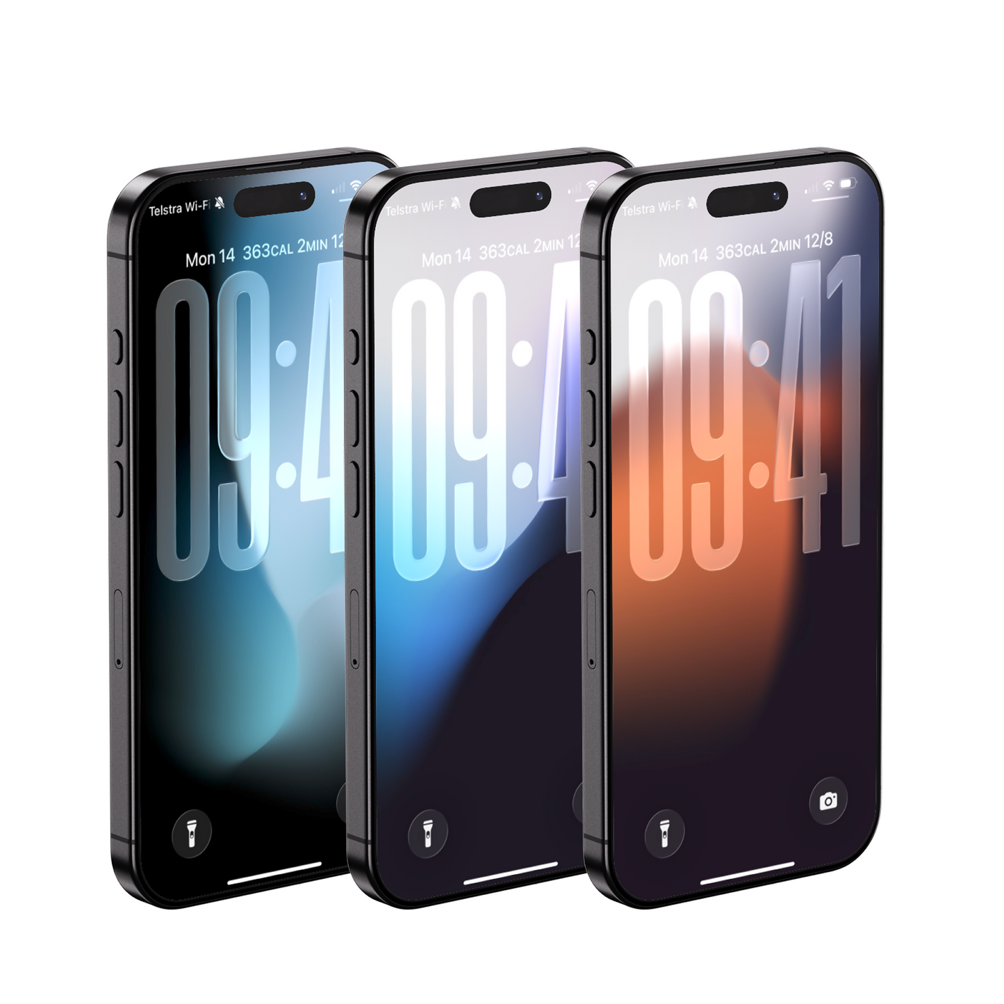 Luminous Blur Gradient | Vibrant iPhone Wallpaper Set of 3 (G-013)