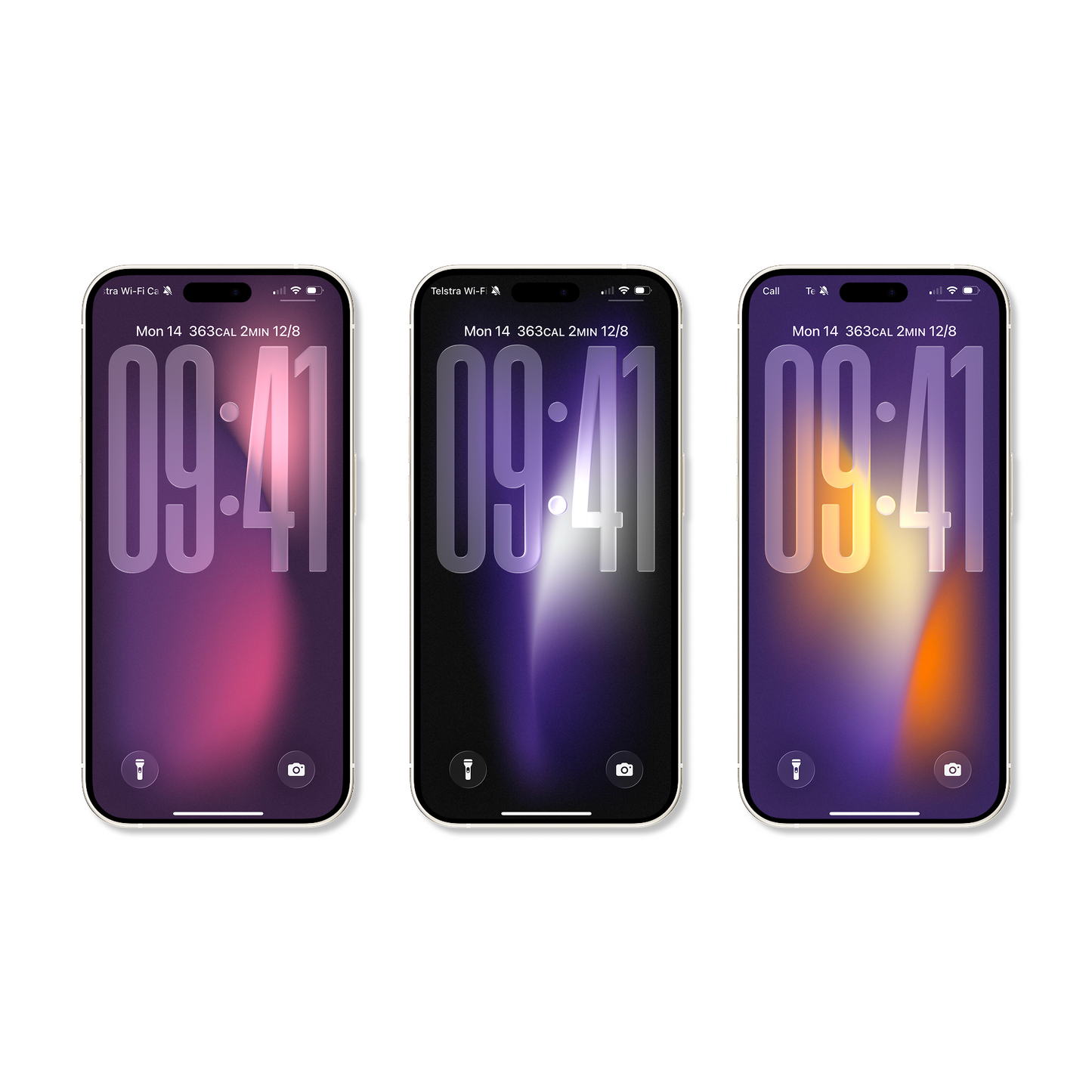 Mystic Purple Aura | Dark iPhone Wallpaper Set of 3 (G-014)