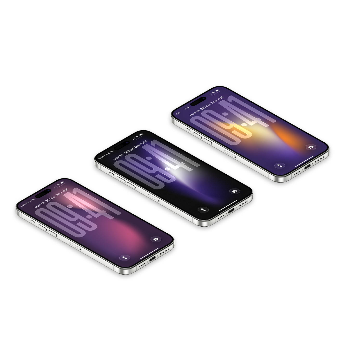 Mystic Purple Aura | Dark iPhone Wallpaper Set of 3 (G-014)