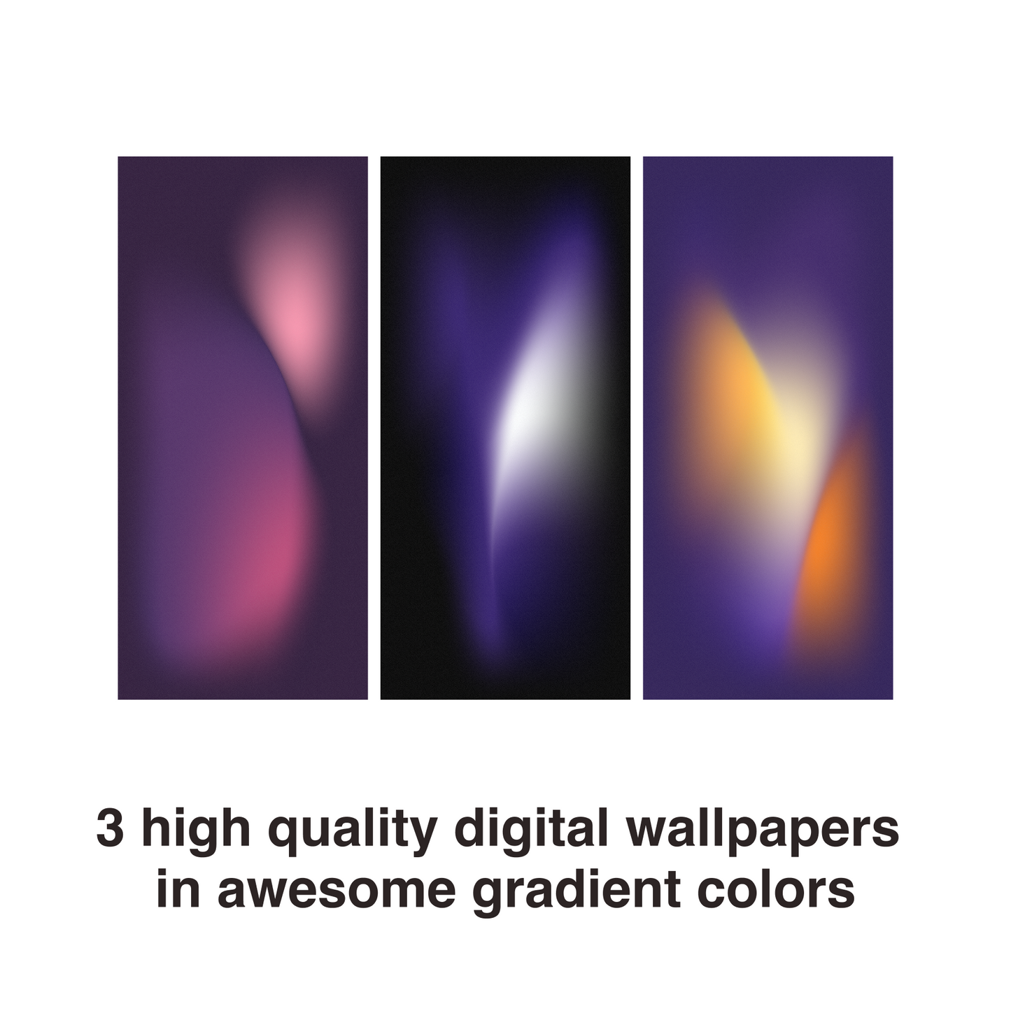Mystic Purple Aura | Dark iPhone Wallpaper Set of 3 (G-014)