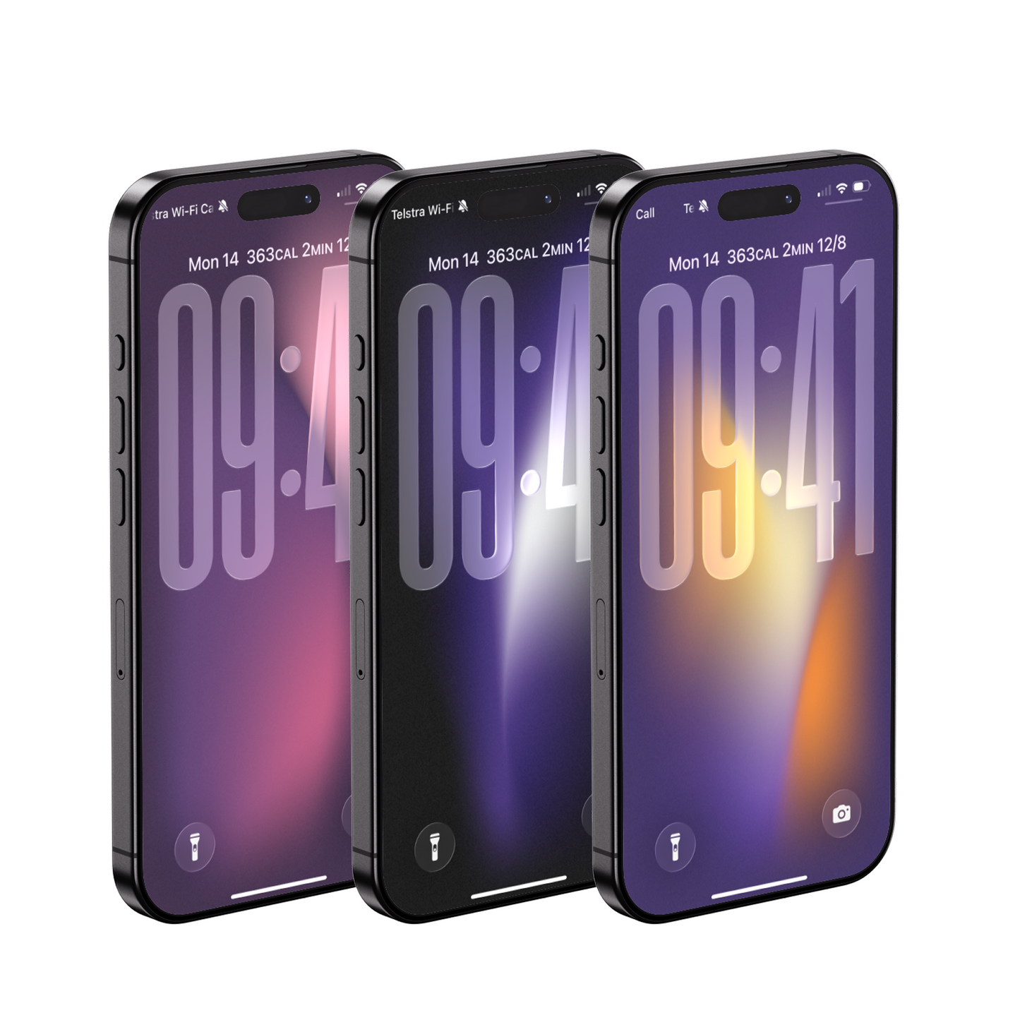 Mystic Purple Aura | Dark iPhone Wallpaper Set of 3 (G-014)