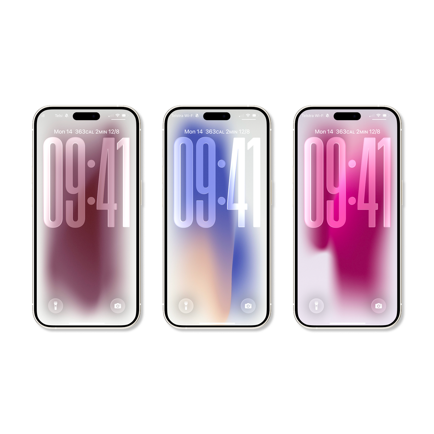 Dreamy Blush Gradient | Light iPhone Wallpaper Set of 3 (G-015)
