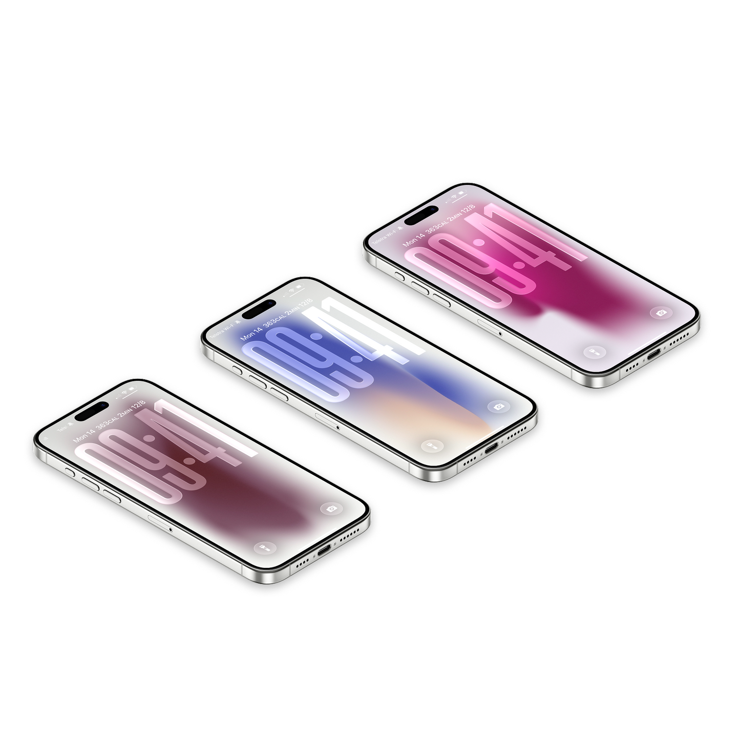 Dreamy Blush Gradient | Light iPhone Wallpaper Set of 3 (G-015)