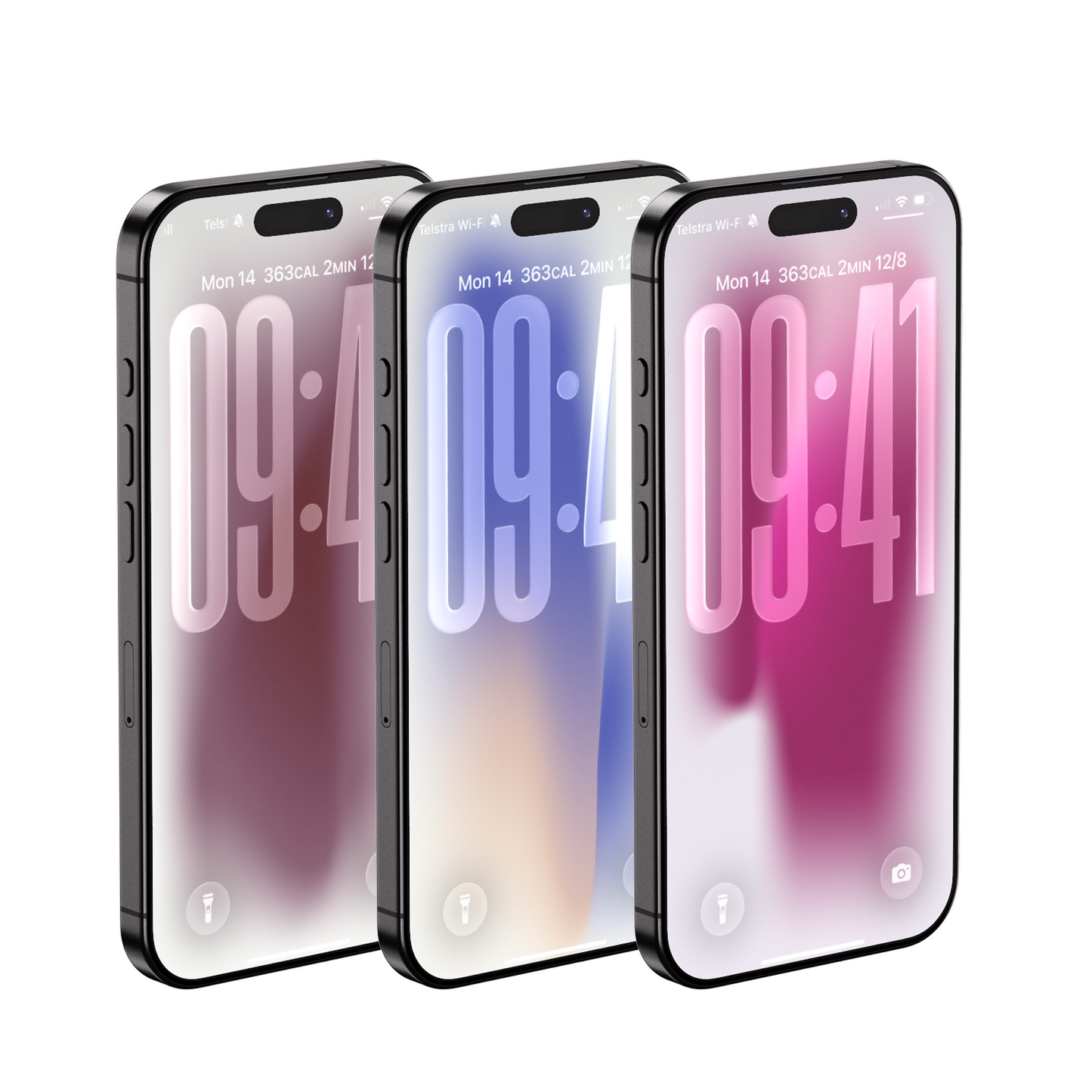 Dreamy Blush Gradient | Light iPhone Wallpaper Set of 3 (G-015)