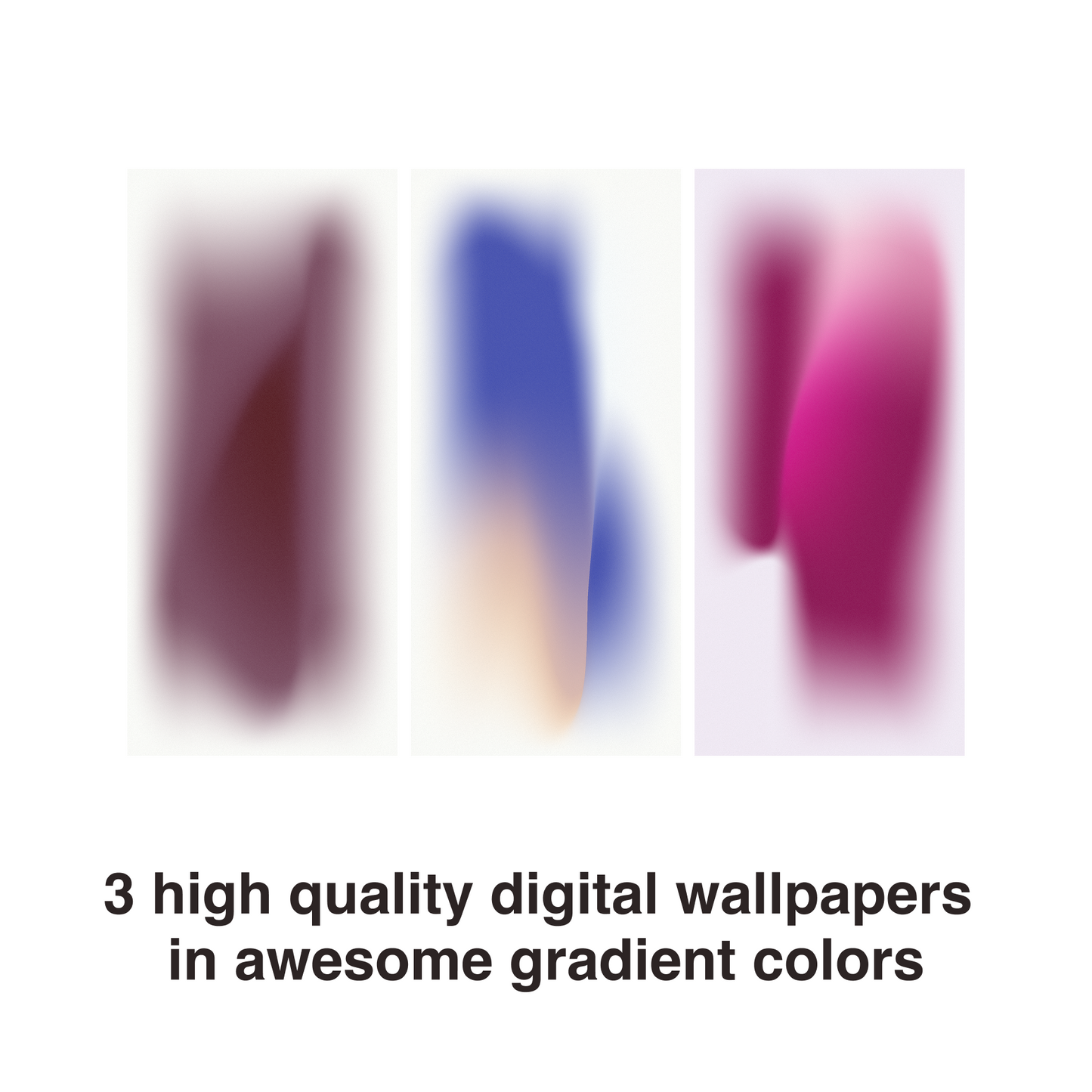 Dreamy Blush Gradient | Light iPhone Wallpaper Set of 3 (G-015)