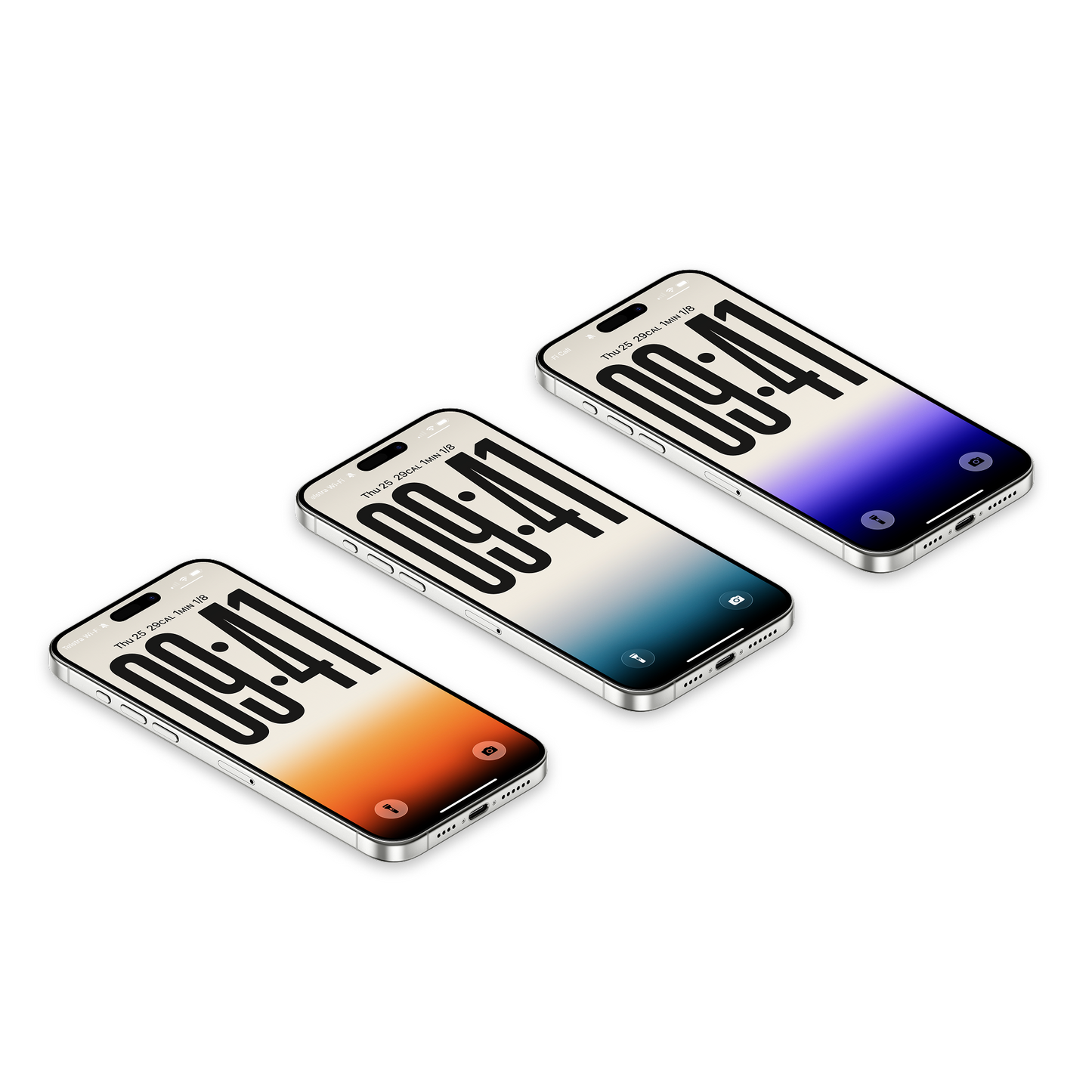 Horizon Aura Gradient | Minimalist iPhone Wallpaper Set of 3 (G-020)