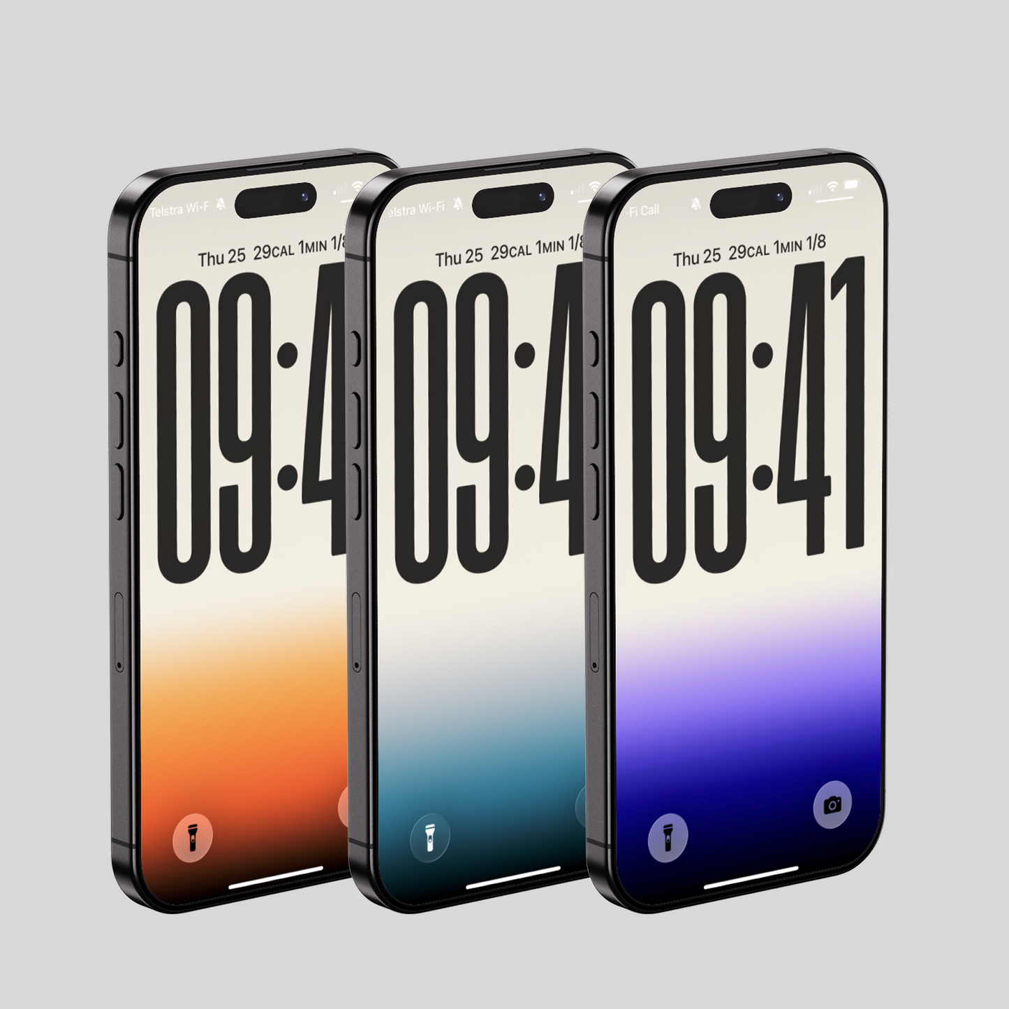 Horizon Aura Gradient | Minimalist iPhone Wallpaper Set of 3 (G-020)