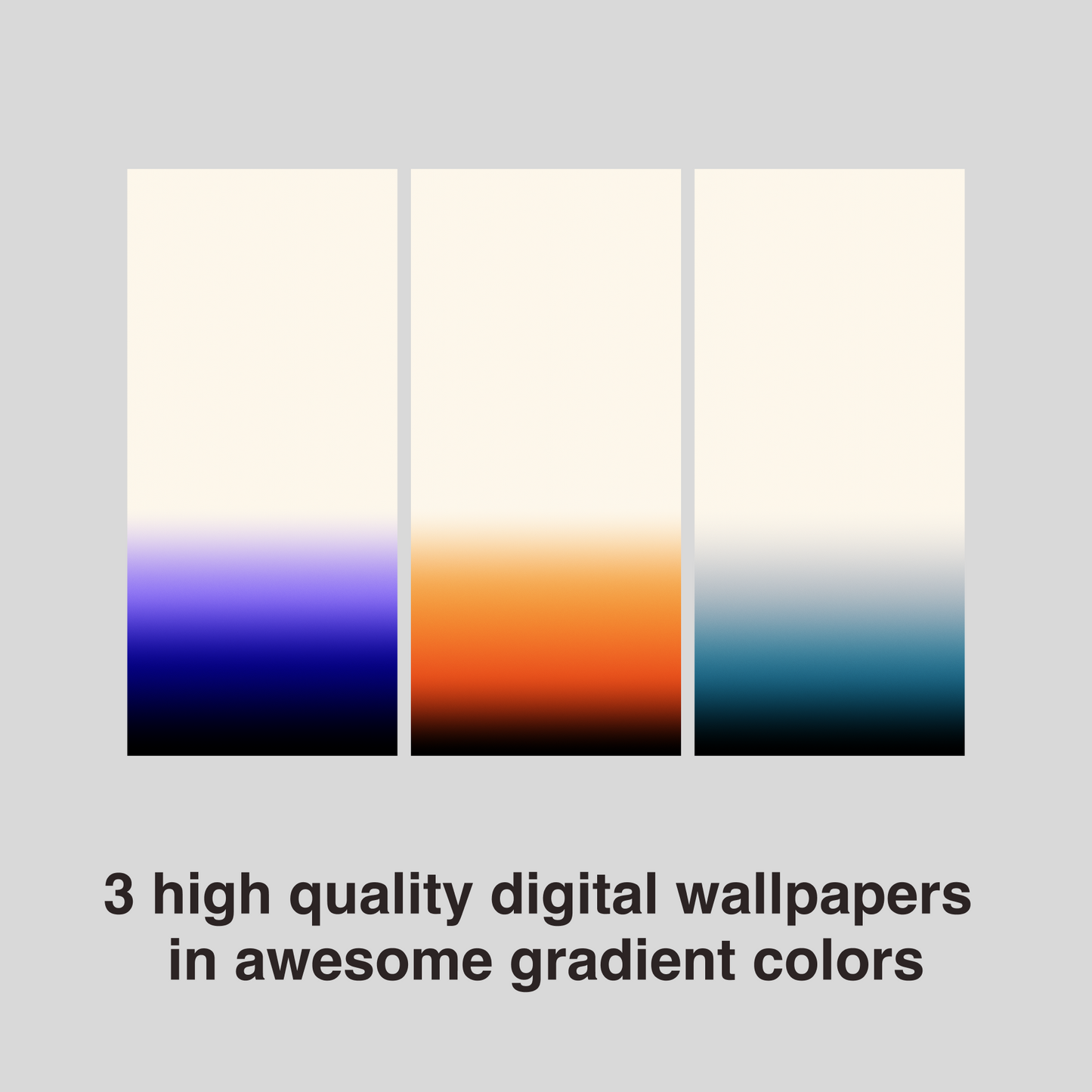 Horizon Aura Gradient | Minimalist iPhone Wallpaper Set of 3 (G-020)