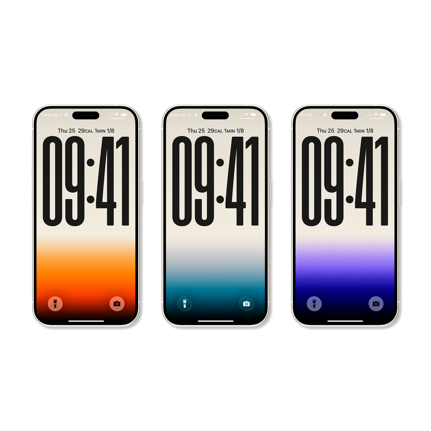 Horizon Aura Gradient | Minimalist iPhone Wallpaper Set of 3 (G-020)