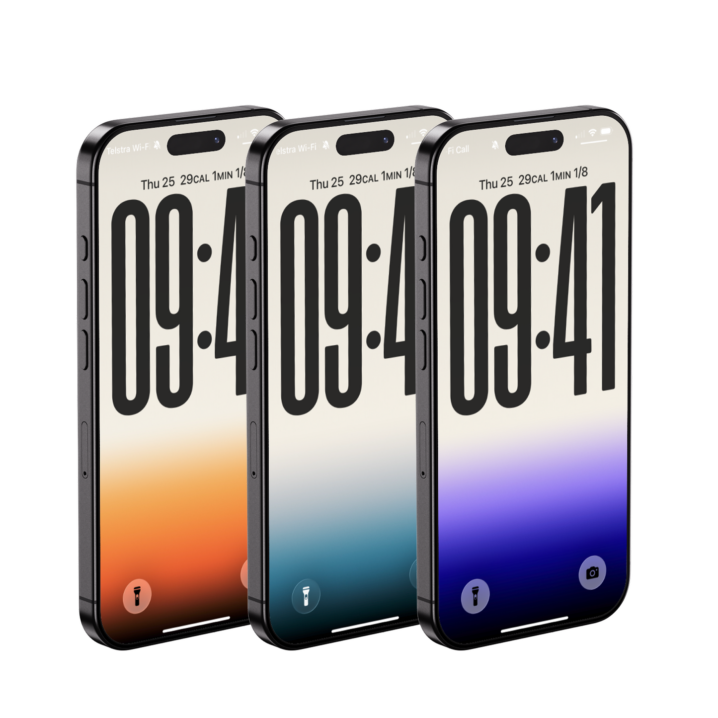 Horizon Aura Gradient | Minimalist iPhone Wallpaper Set of 3 (G-020)