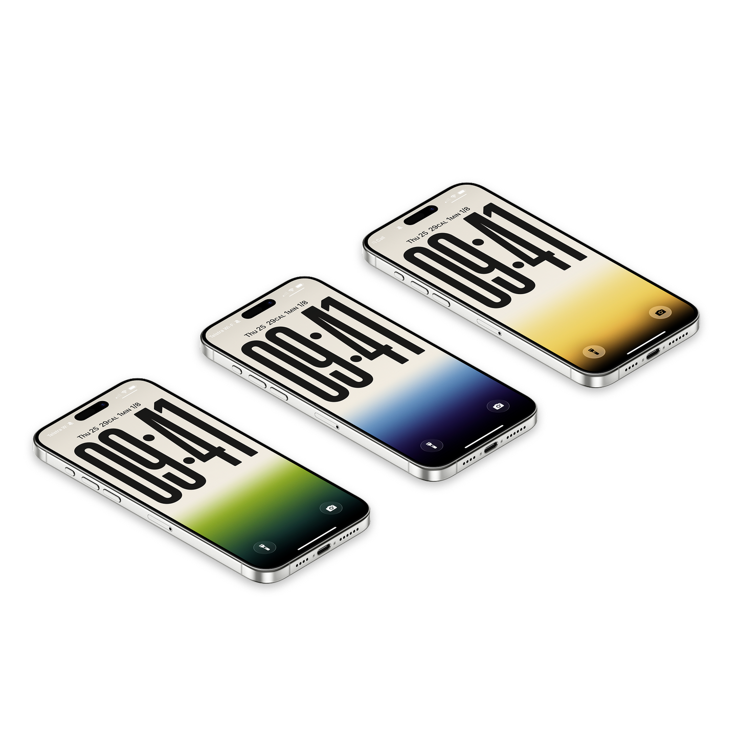Serene Gradient Harmony | Aesthetic iPhone Wallpaper Set of 3 (G-021)
