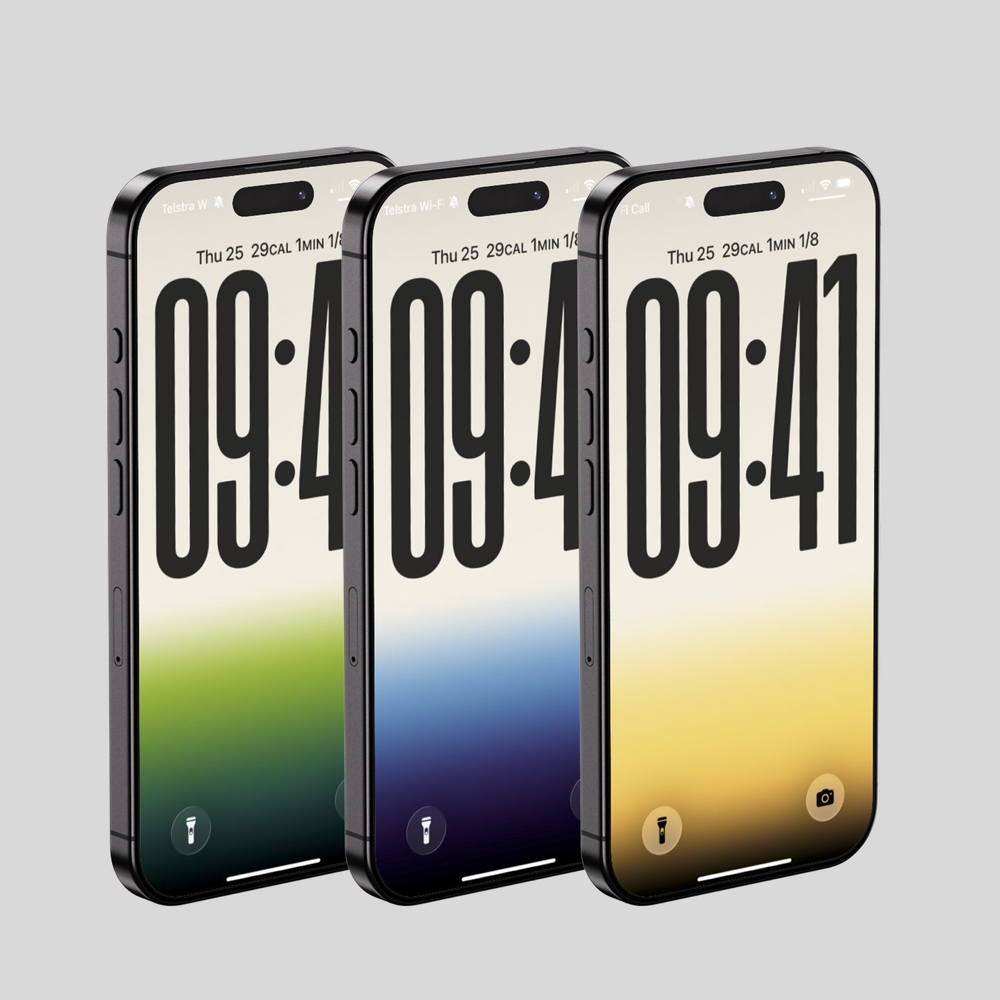 Serene Gradient Harmony | Aesthetic iPhone Wallpaper Set of 3 (G-021)