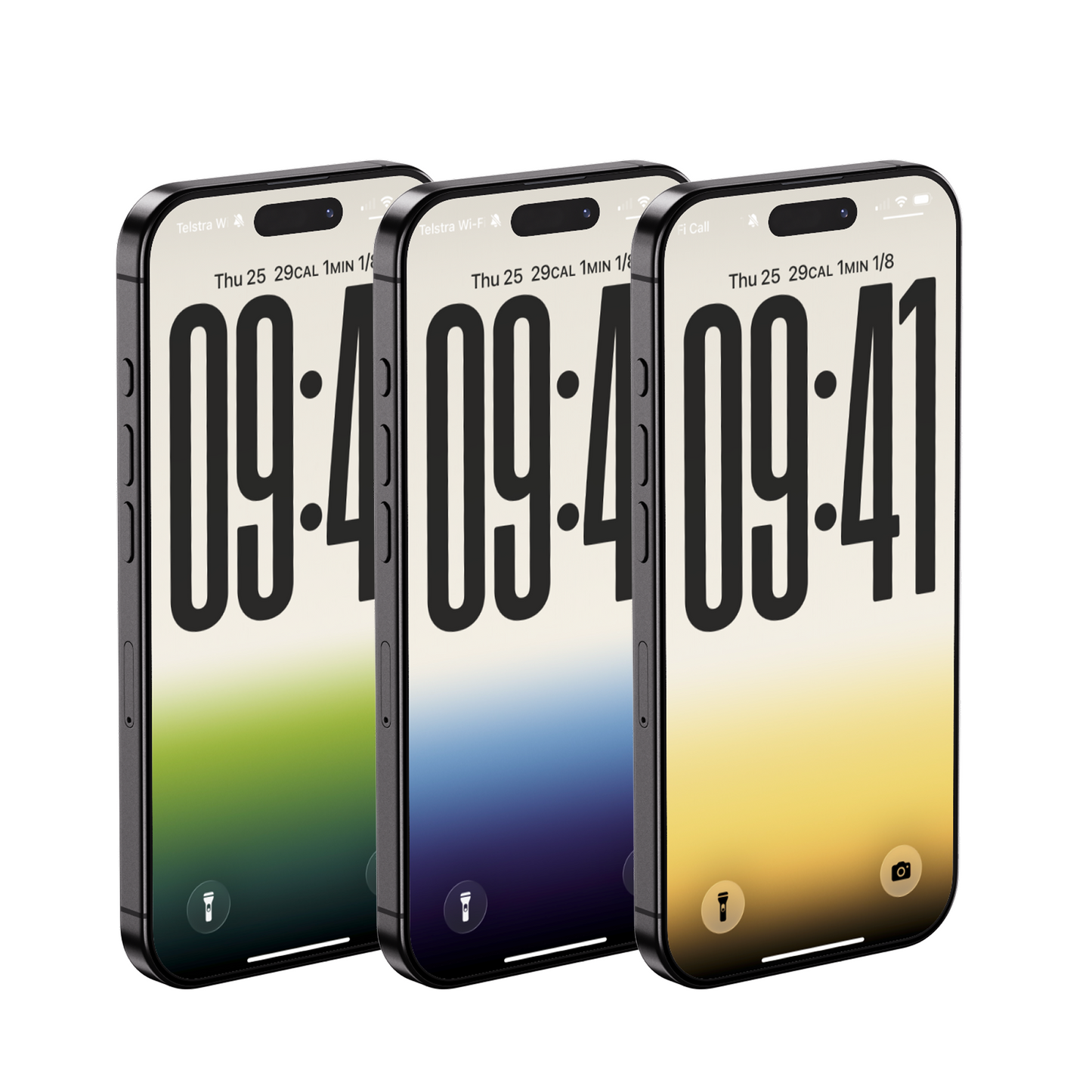 Serene Gradient Harmony | Aesthetic iPhone Wallpaper Set of 3 (G-021)