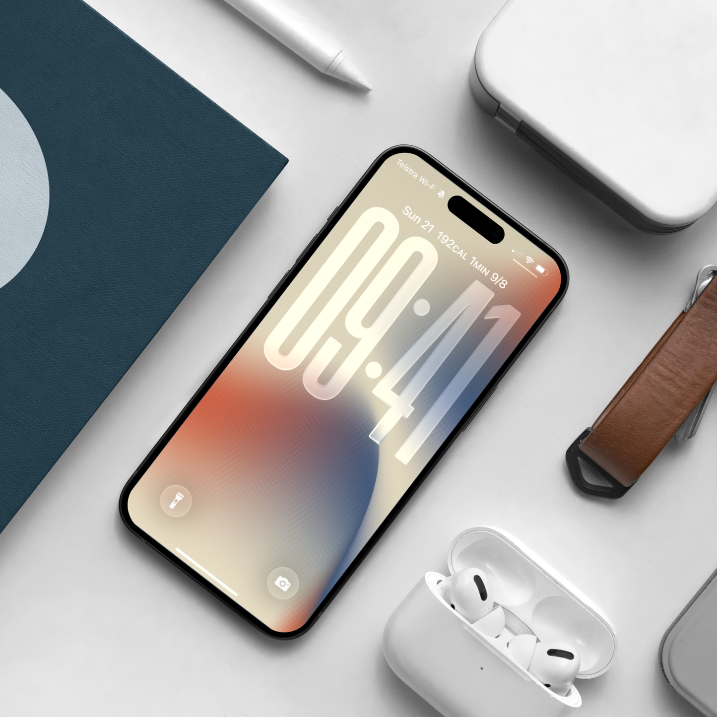 Gradient Sunrise Ocean | Simple iPhone Wallpaper Set of 3 (G-022)