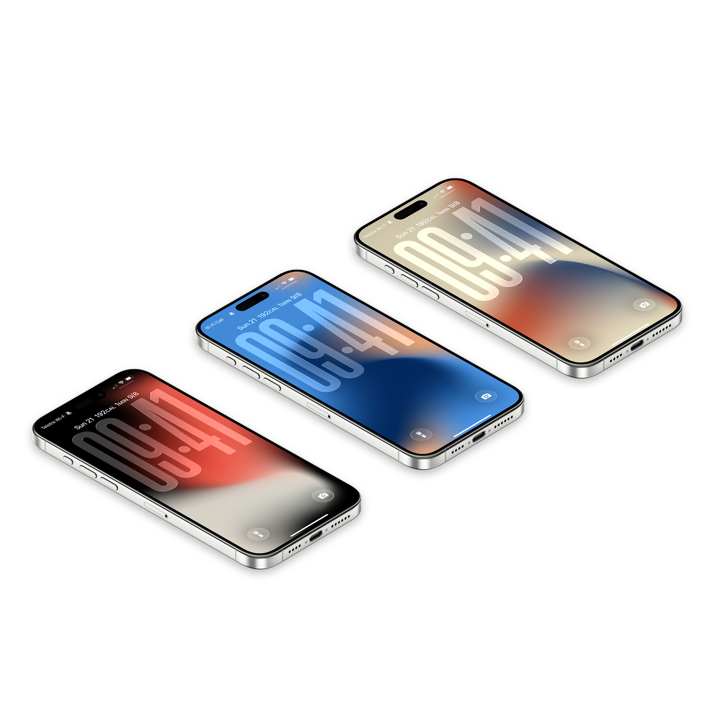 Gradient Sunrise Ocean | Simple iPhone Wallpaper Set of 3 (G-022)