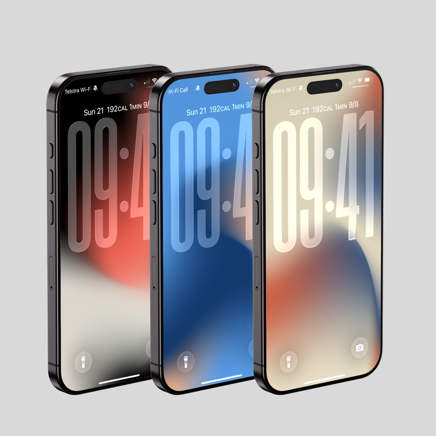 Gradient Sunrise Ocean | Simple iPhone Wallpaper Set of 3 (G-022)