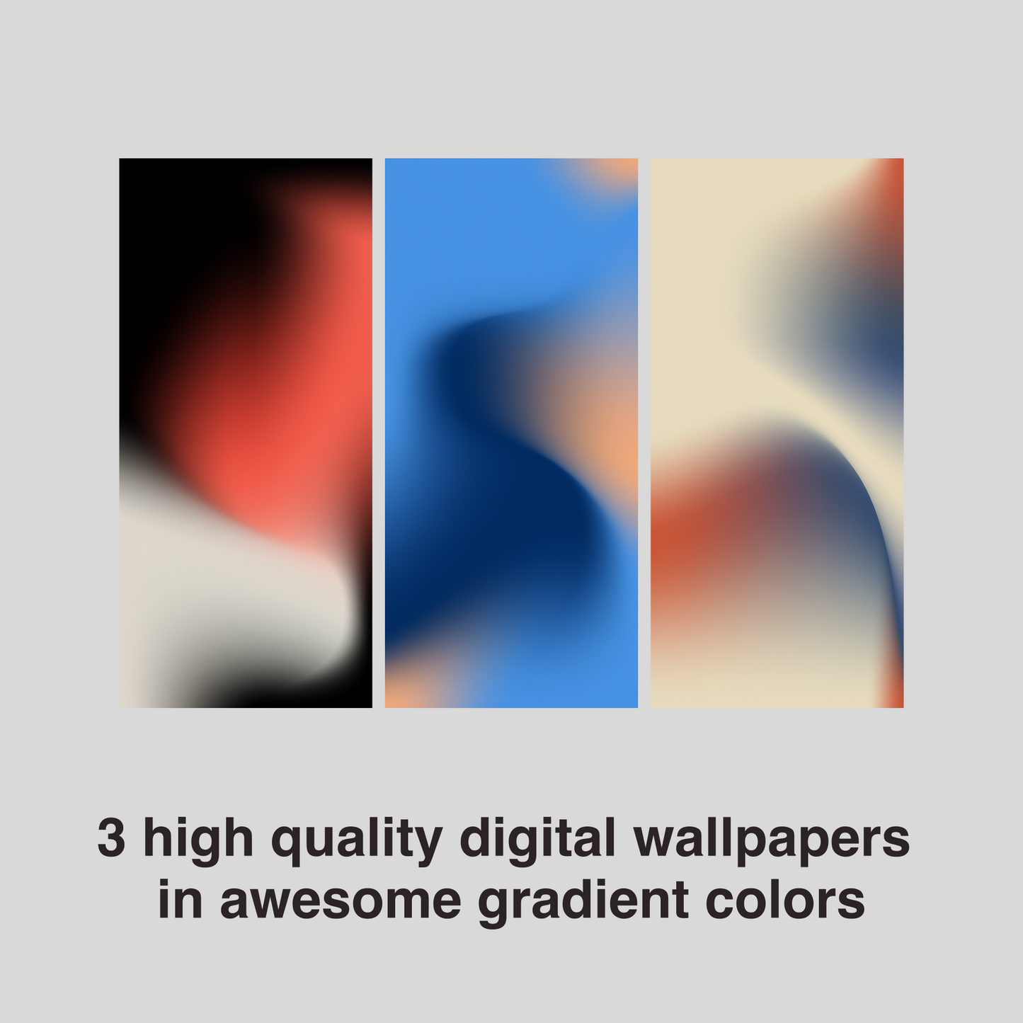Gradient Sunrise Ocean | Simple iPhone Wallpaper Set of 3 (G-022)