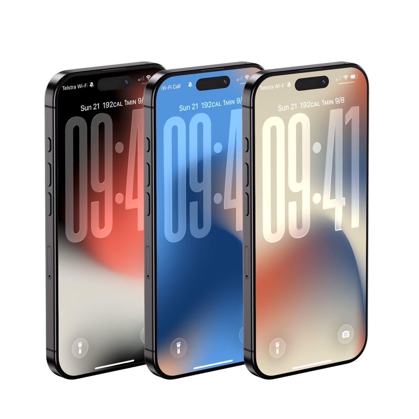 Gradient Sunrise Ocean | Simple iPhone Wallpaper Set of 3 (G-022)