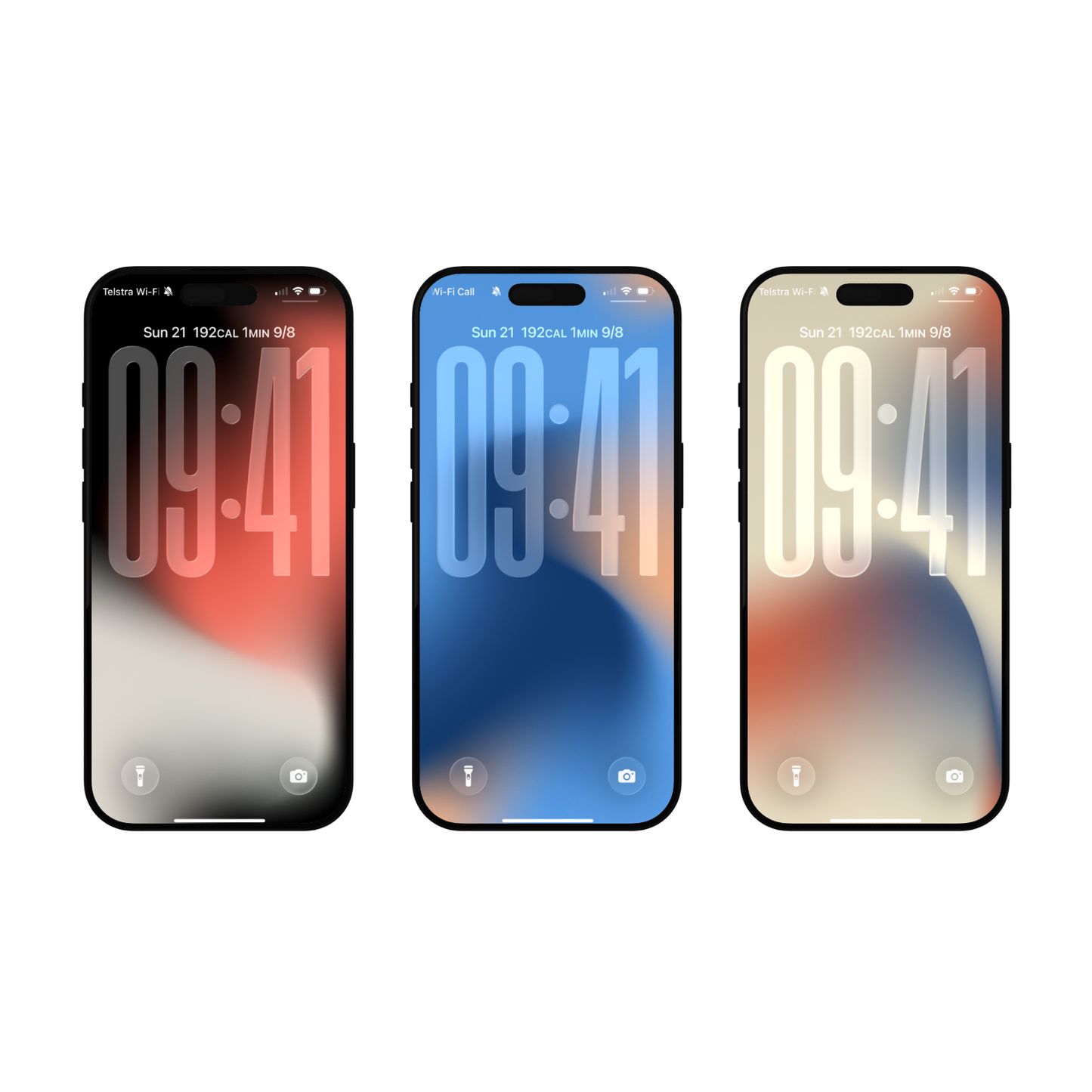 Gradient Sunrise Ocean | Simple iPhone Wallpaper Set of 3 (G-022)