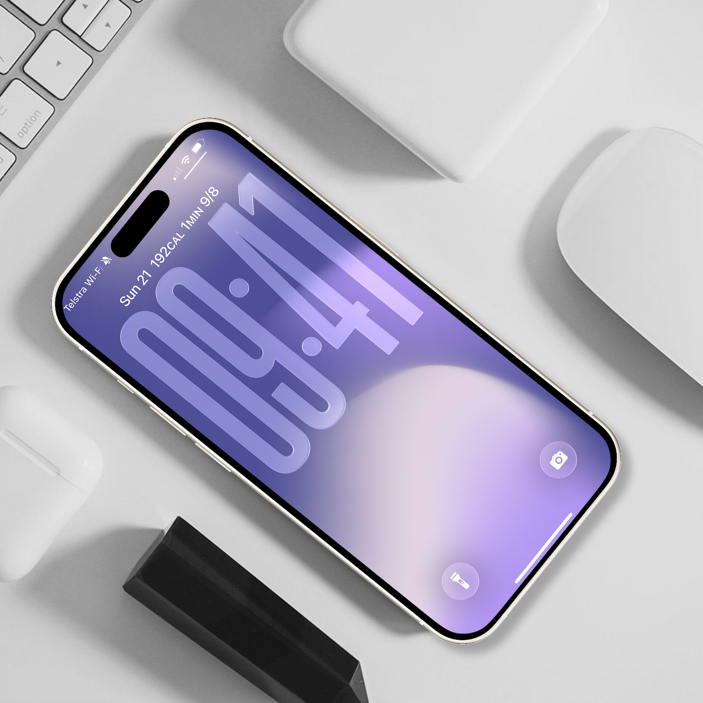 Blue Gradient Lavender | Cool iPhone Wallpaper Set of 3 (G-023)