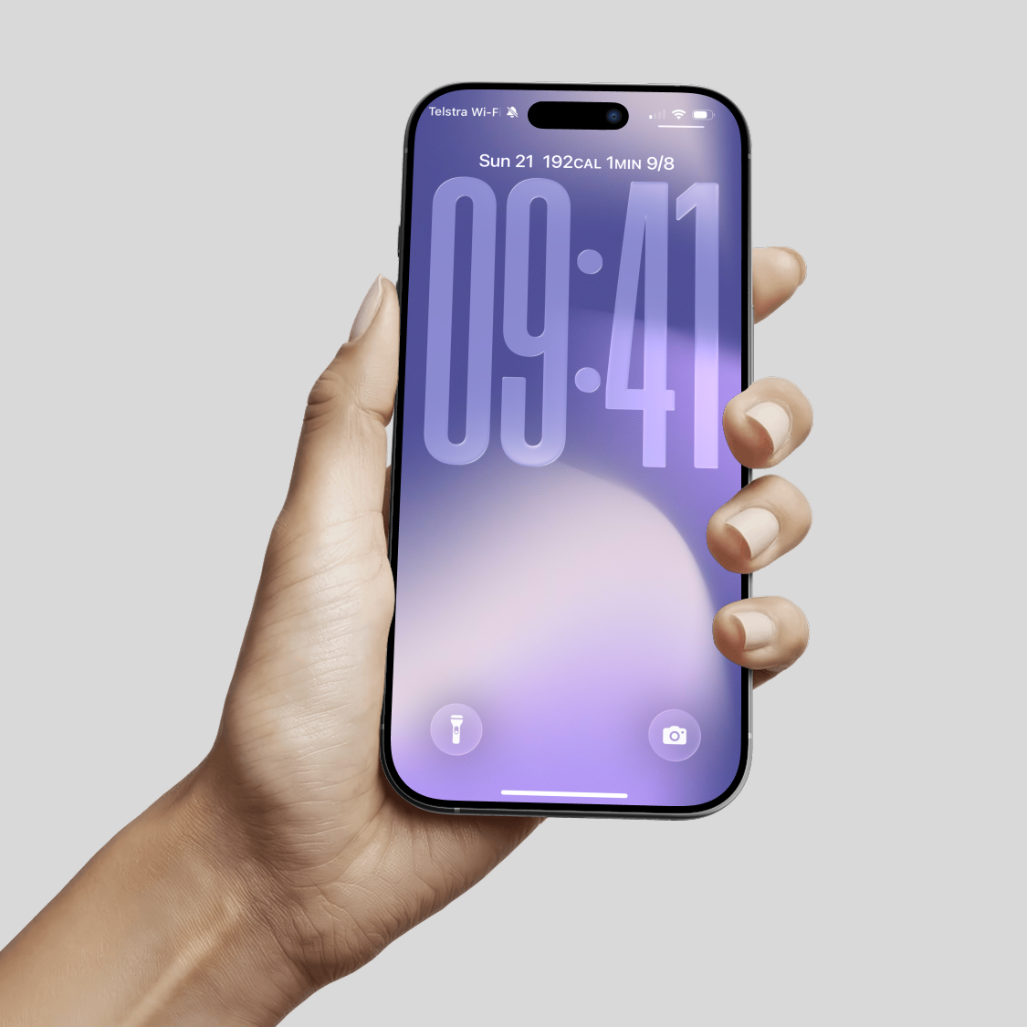 Blue Gradient Lavender | Cool iPhone Wallpaper Set of 3 (G-023)