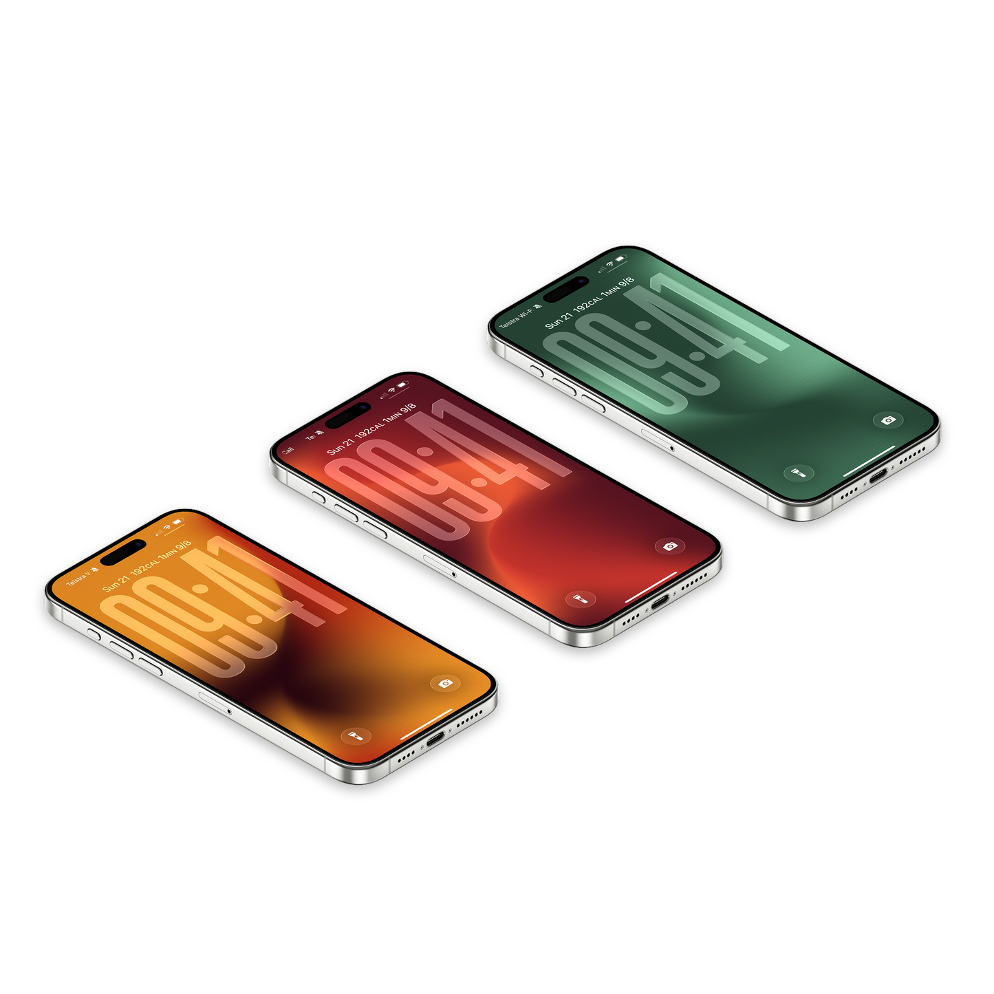 Red Yellow Green | Vibrant iPhone Wallpaper Set of 3 (G-024)