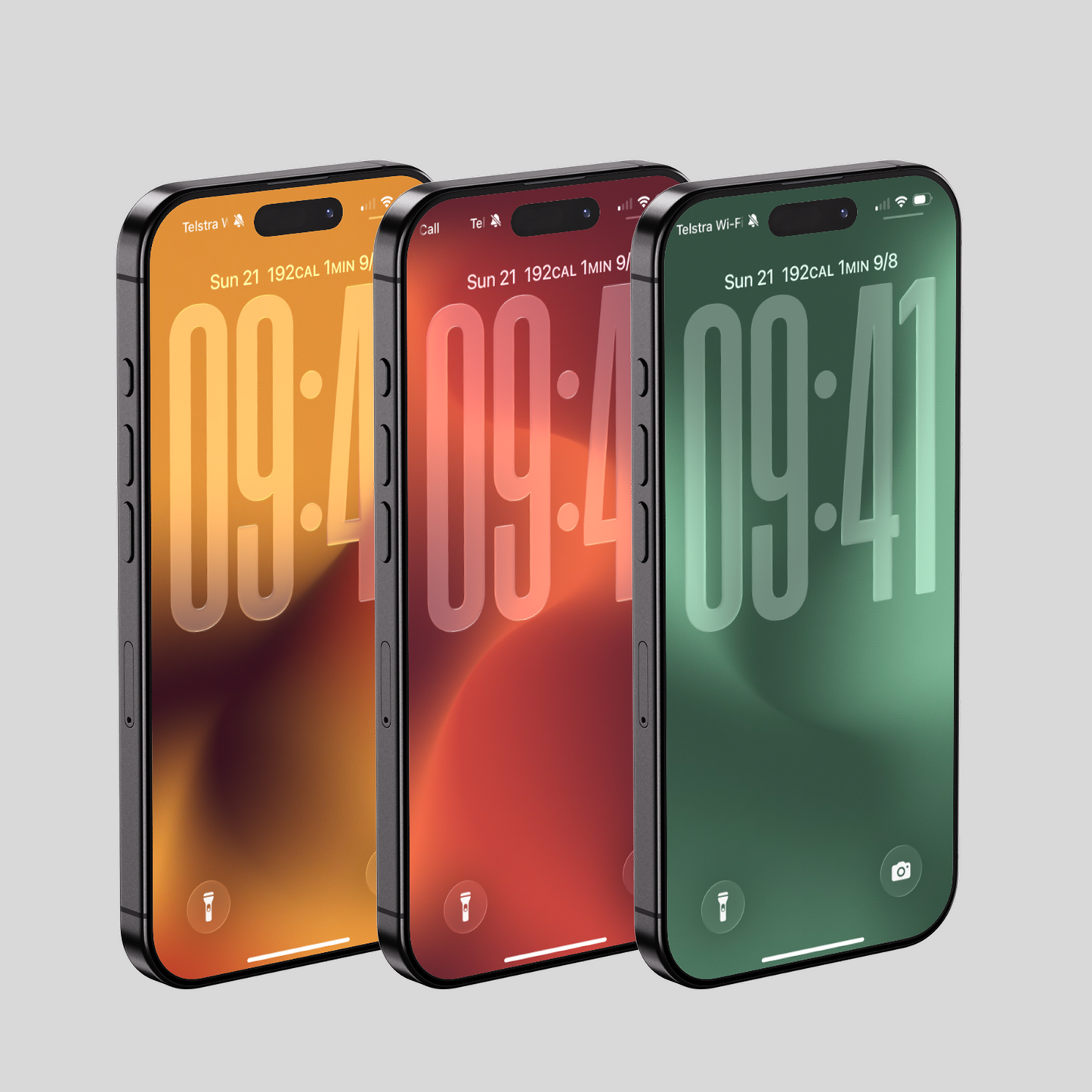 Red Yellow Green | Vibrant iPhone Wallpaper Set of 3 (G-024)