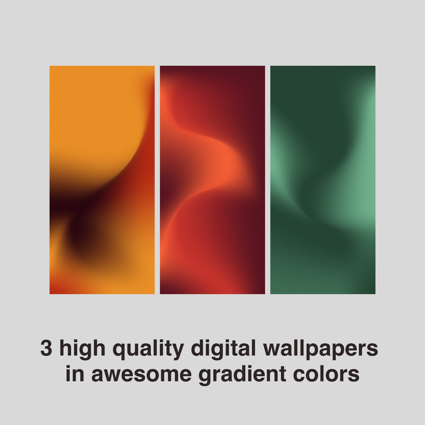 Red Yellow Green | Vibrant iPhone Wallpaper Set of 3 (G-024)