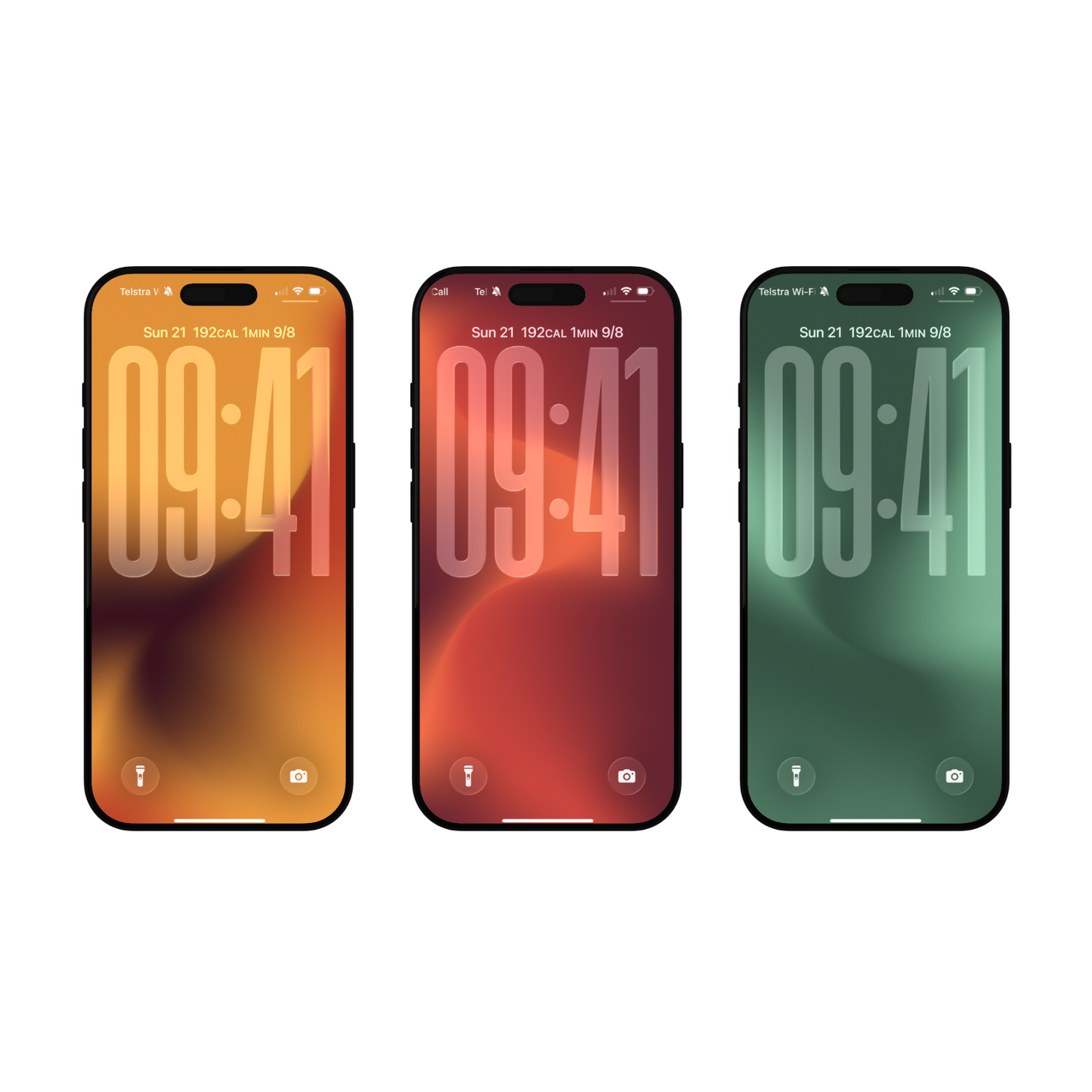 Red Yellow Green | Vibrant iPhone Wallpaper Set of 3 (G-024)
