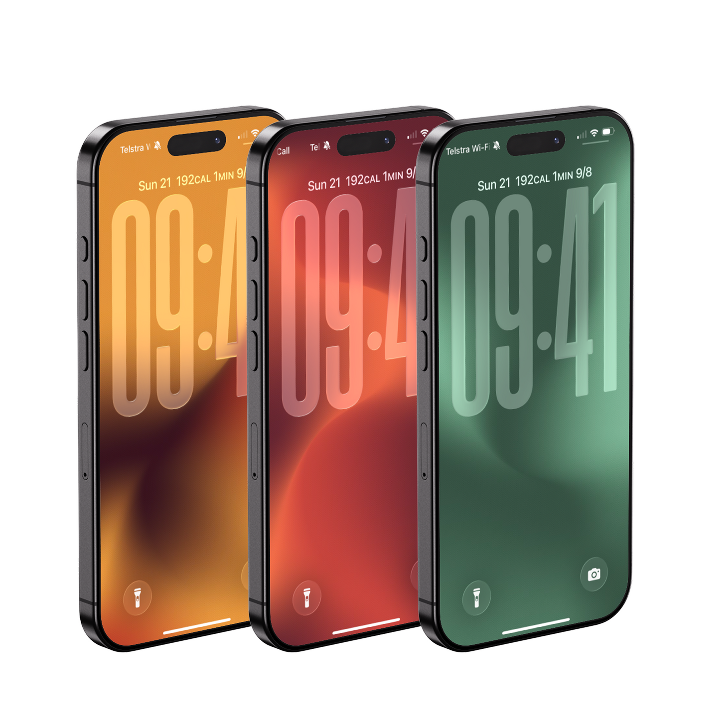 Red Yellow Green | Vibrant iPhone Wallpaper Set of 3 (G-024)