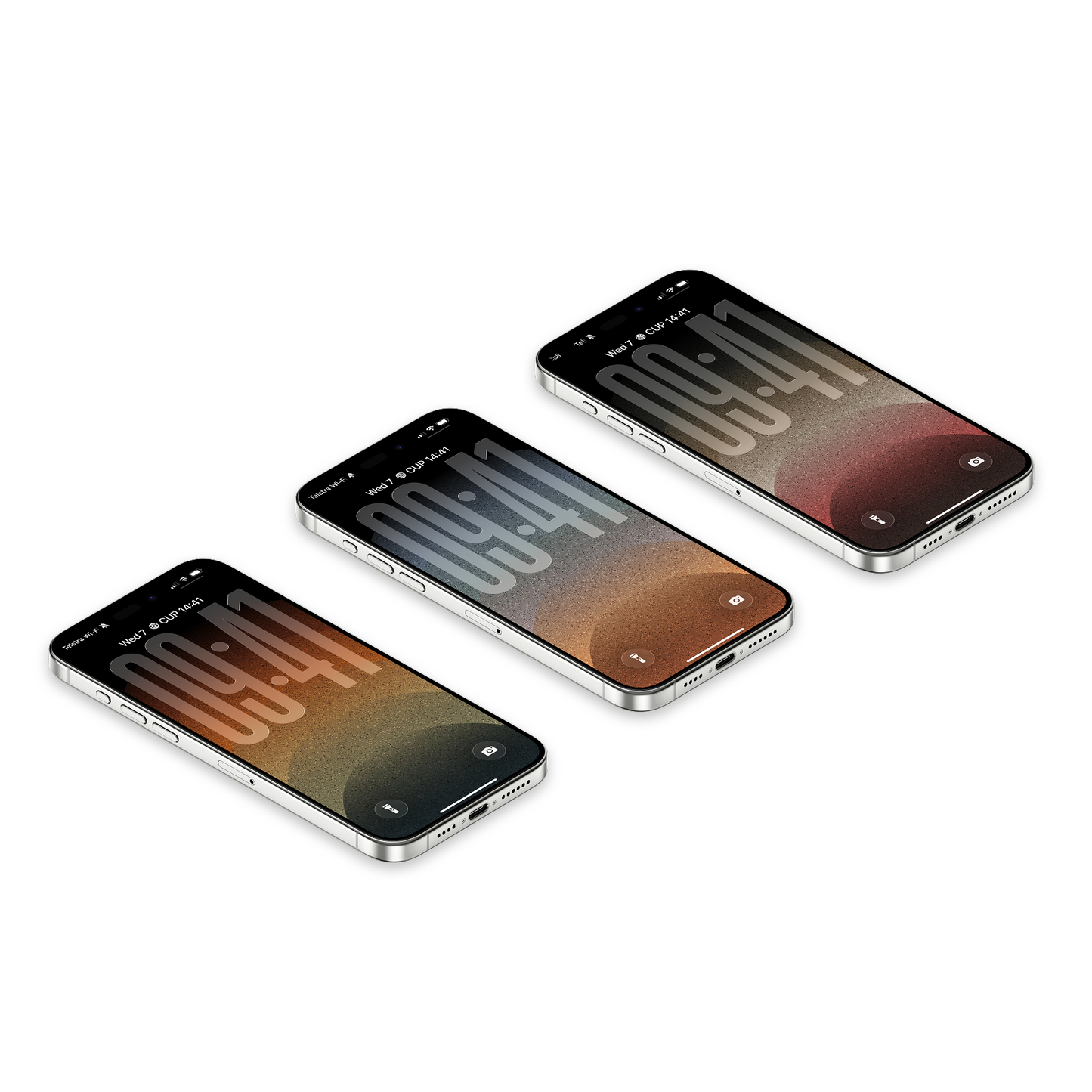 Earthy Gradient Arc | Cozy iPhone Wallpaper Set of 3 (G-025)