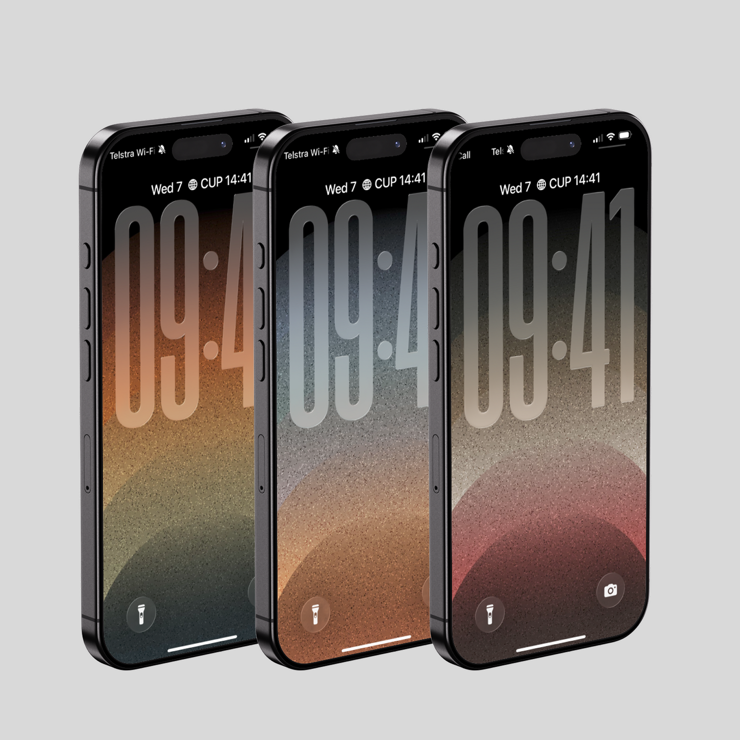 Earthy Gradient Arc | Cozy iPhone Wallpaper Set of 3 (G-025)
