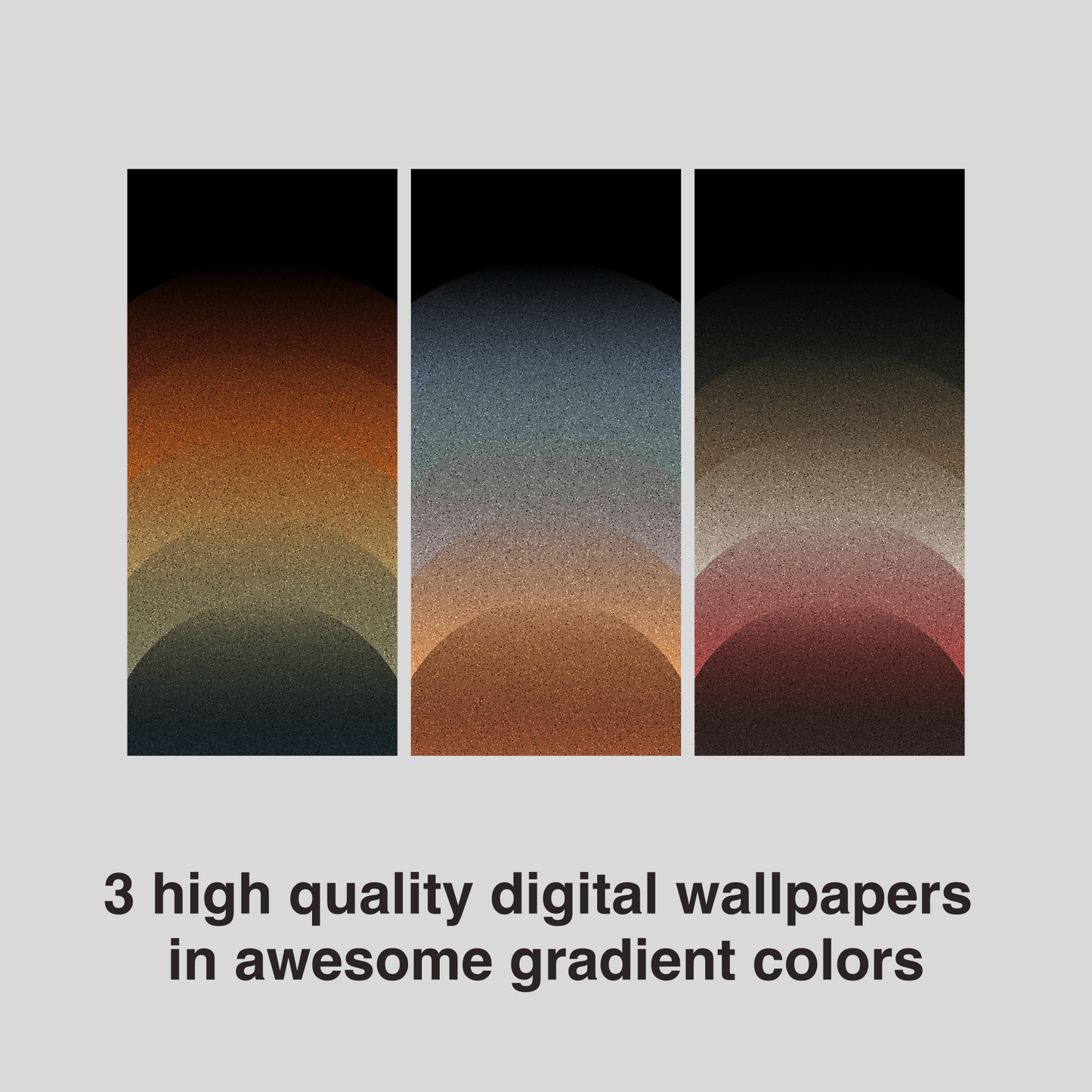 Earthy Gradient Arc | Cozy iPhone Wallpaper Set of 3 (G-025)