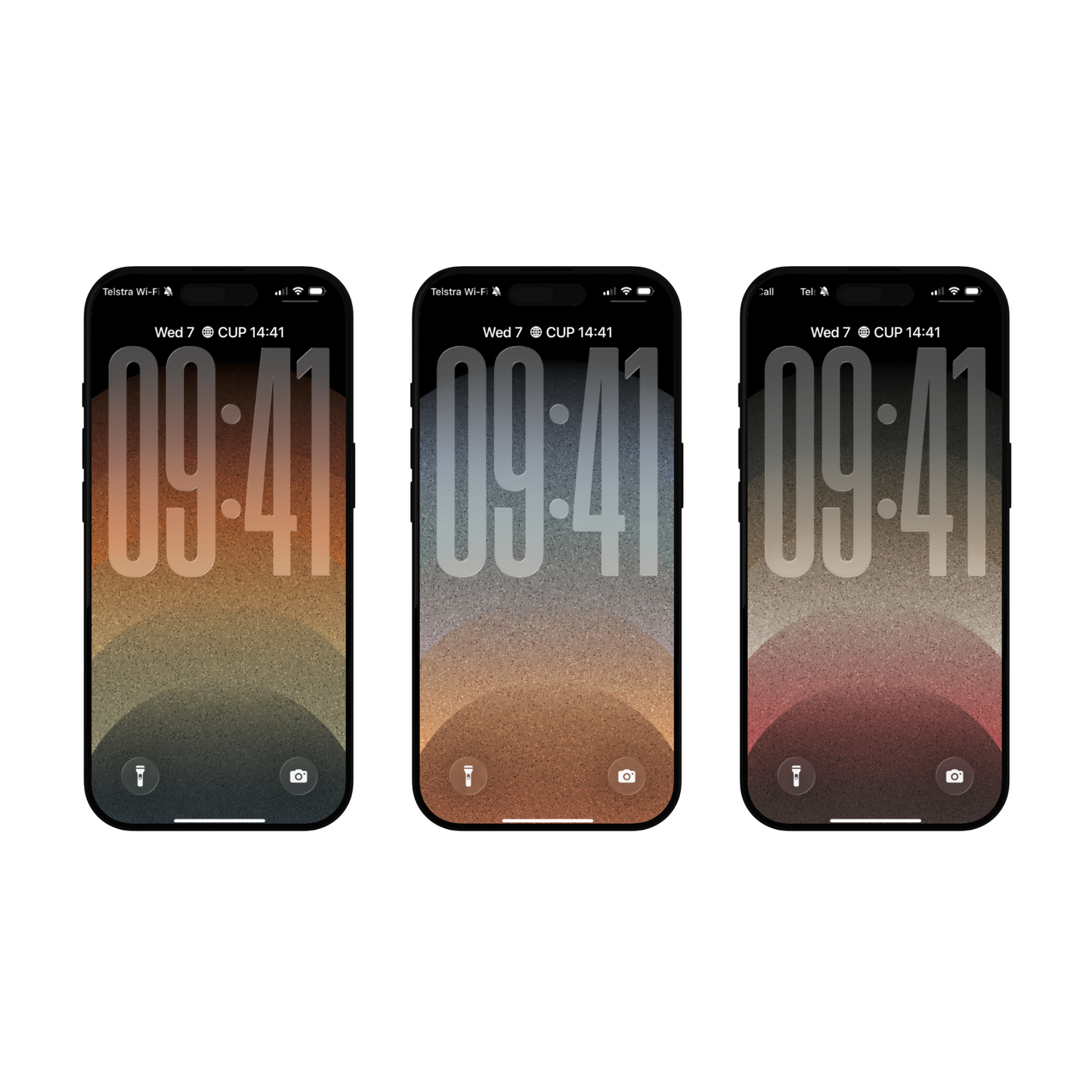 Earthy Gradient Arc | Cozy iPhone Wallpaper Set of 3 (G-025)