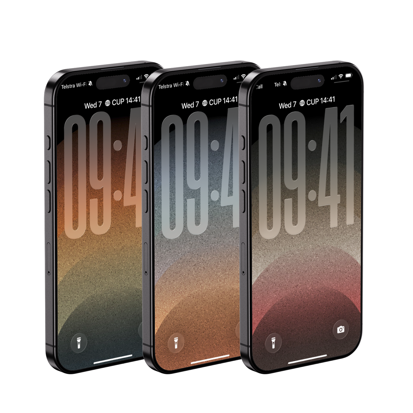 Earthy Gradient Arc | Cozy iPhone Wallpaper Set of 3 (G-025)