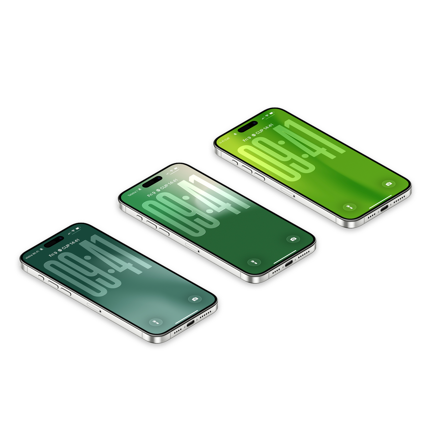 Forest Green Gradient | Chill iPhone Wallpaper Set of 3 (G-026)