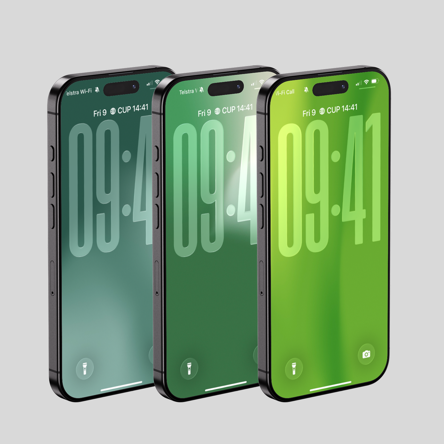 Forest Green Gradient | Chill iPhone Wallpaper Set of 3 (G-026)