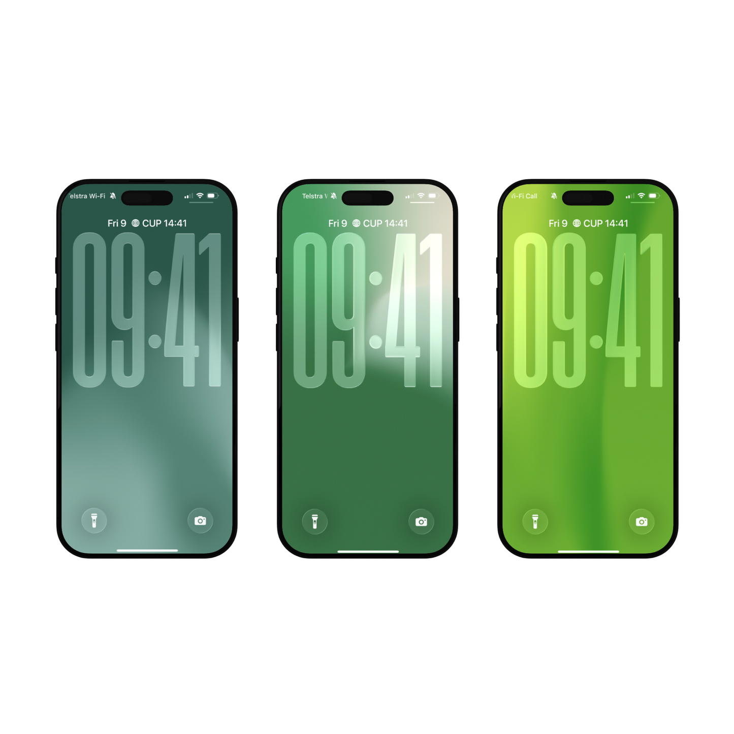 Forest Green Gradient | Chill iPhone Wallpaper Set of 3 (G-026)